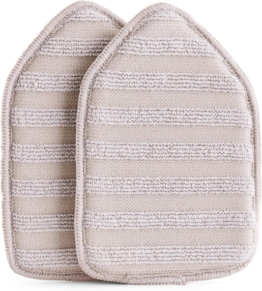 Replacement Microfiber Pad for Moku Home Extendable Tub Tile Shower Scrubber for Cleaning Non-Scratch (2X Microfiber Pads Gray)