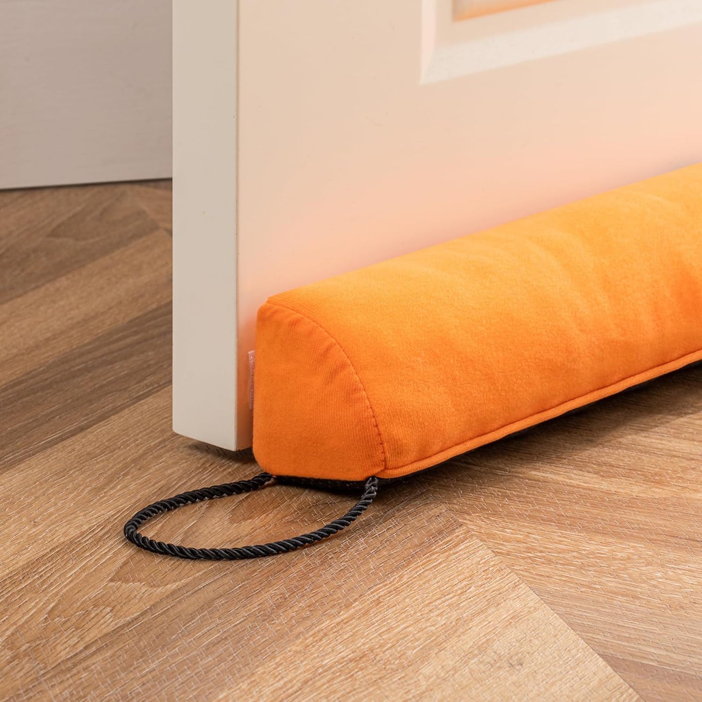 Sunolga 38" Door Draft Stopper Blocks Hot and Cold Air with Removable Washable Cover for Gaps Up to 3", All-Season Seal for Noise, Door Sweep for Bottom of Door and Window, Home Essentials, Orange