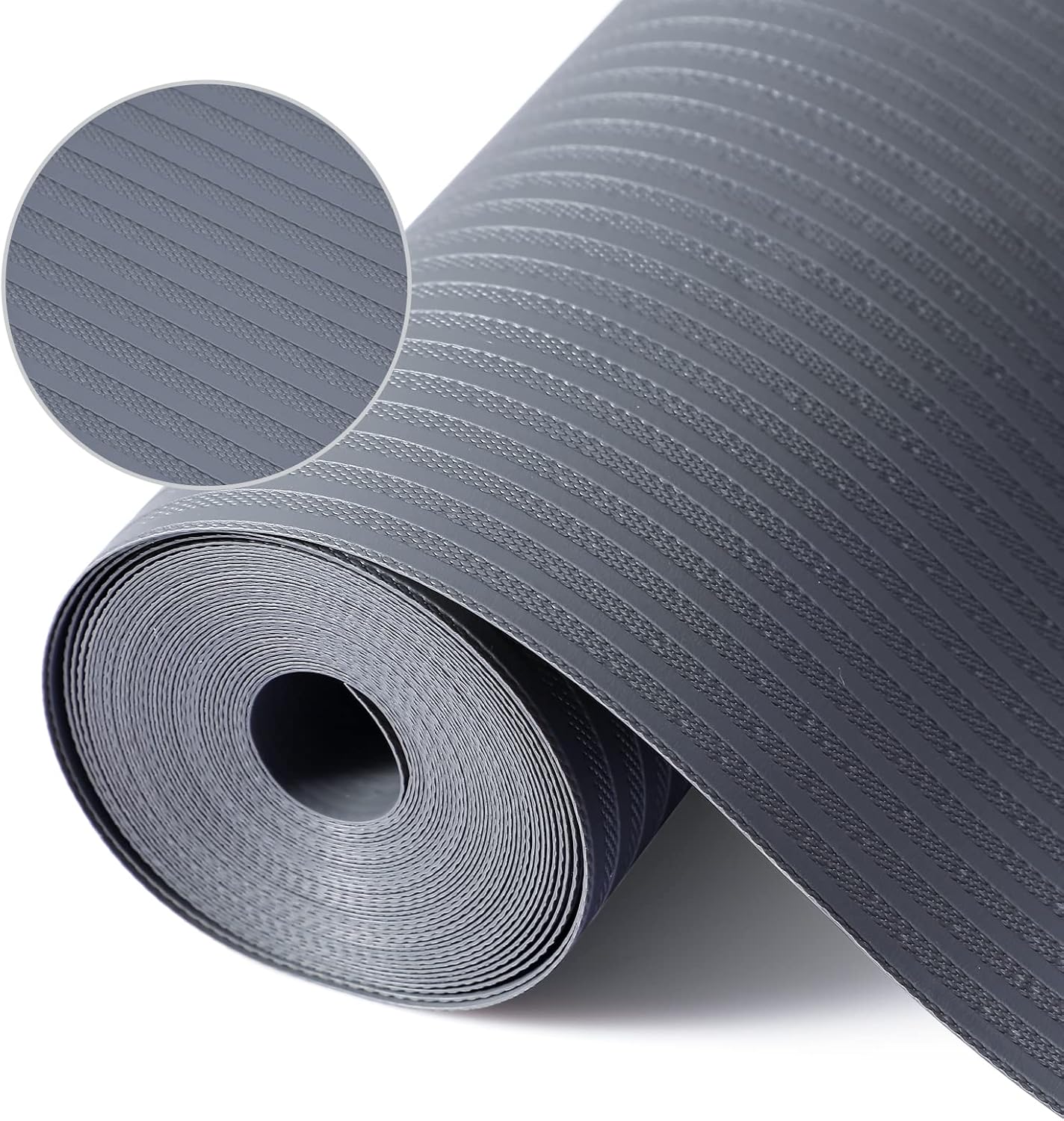 Shelf Liners for Kitchen Cabinets, 22Inch x 20Ft, Non Adhesive Shelf Liner, Non-Slip Kitchen Drawer Liners, Waterproof Durable Cabinet Liners for Shelves, Refrigerator, Pantry, Dark Gray