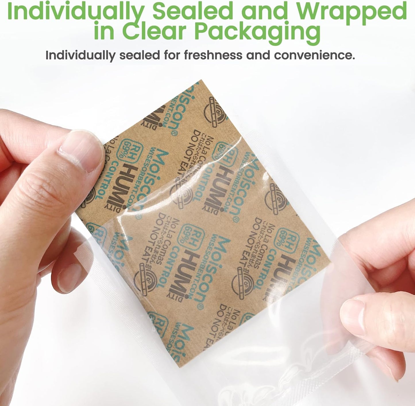 30 Pack 8 Gram 69% Two-Way Humidity Control Packs For Storing Up to 5 Items, Size 8 for Small Plastic Travel Case & Bags & Jars, 69 Humidity Pack Moisture Control Packets Individually Wrapped
