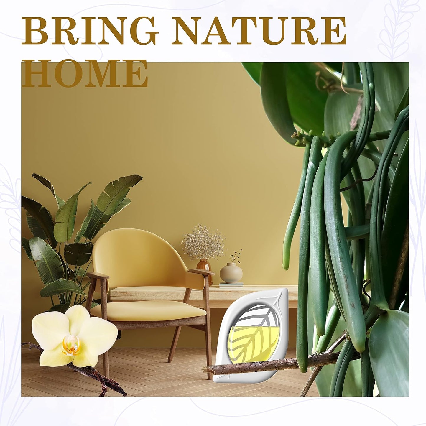 Air Freshener for Home, 4 Pack, Vanilla, Odor Eliminator for Small Area Closets Bathroom Pets Strong Odor, Up to 120 Days