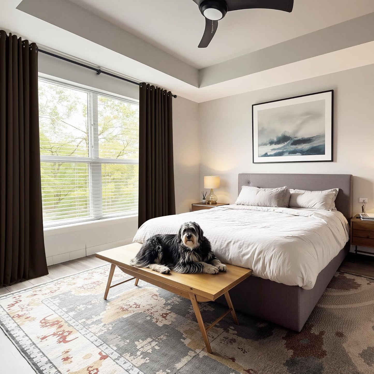 PONY DANCE Blackout Curtain Panels - Window Treatments Room Darkening Thermal Insulated Drapery with Grommets for Living Room Bedroom, W 42 x L 72 inches, Chocolate Brown, 2 Pieces