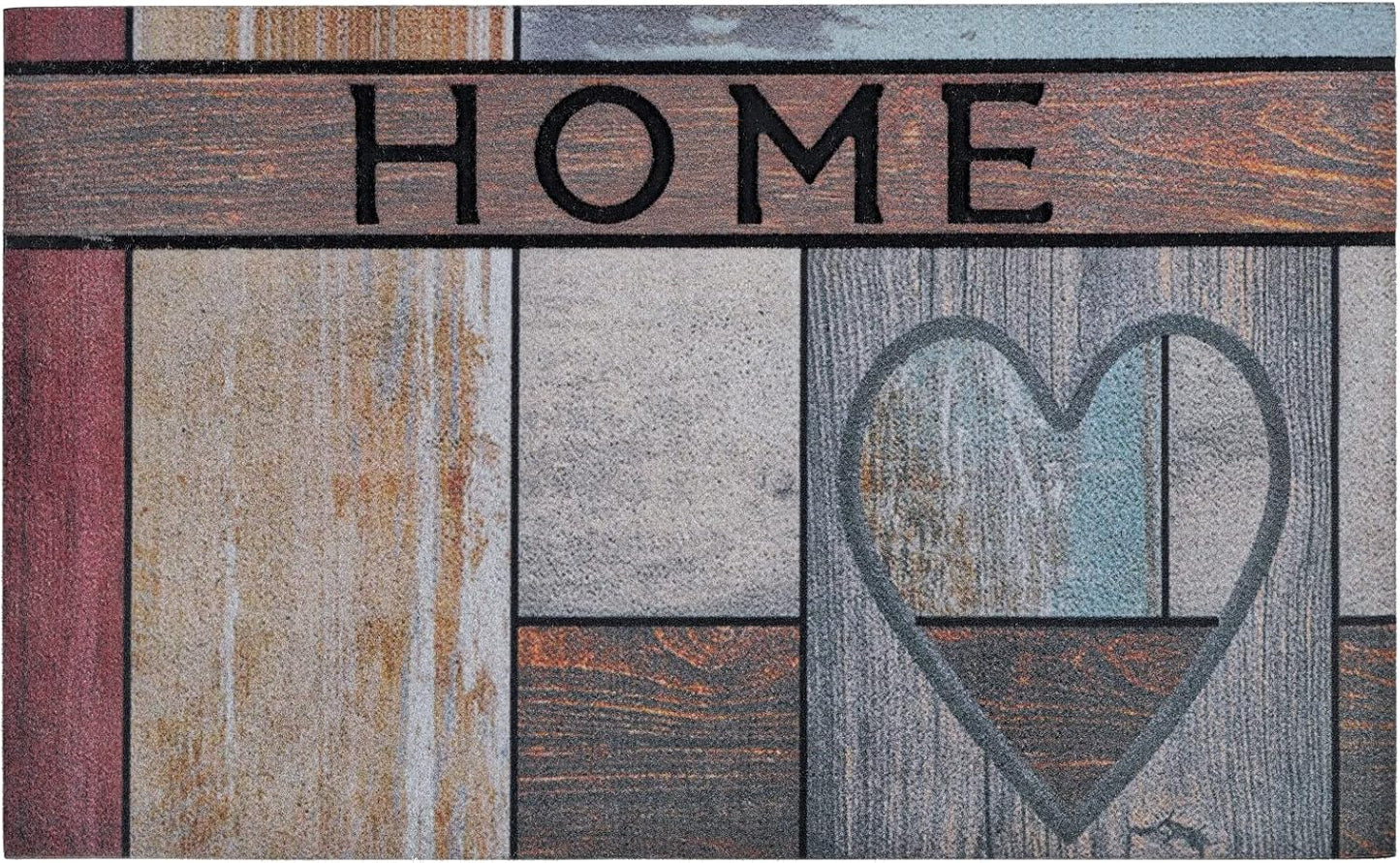 CHICHIC Welcome Door Mat 18x 30 Inch Front Doormat Outdoors for Home Entrance Outdoors Mat for Outside Entry Way Doormat Entry Rugs, Heavy Duty Non Slip Rubber Back Low Profile, Heart