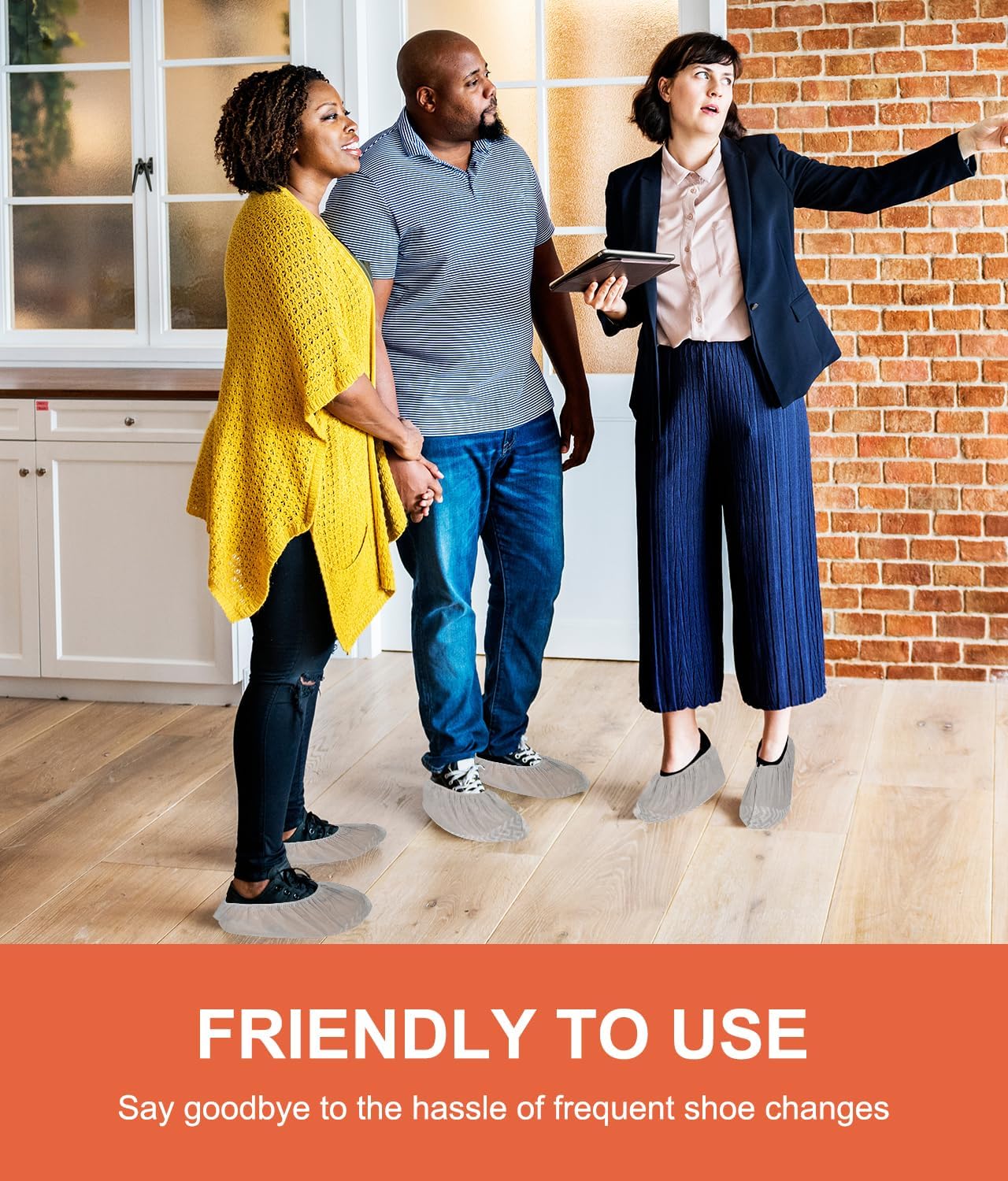 Shoe Covers Disposable 120 Pack, Non-Woven Booties for Shoes Covers,Durable Non Slip Shoe Protectors for Indoors, Breathable & Stretchable Fit for Most Sizes –Protector for Home, Real Estate, Work