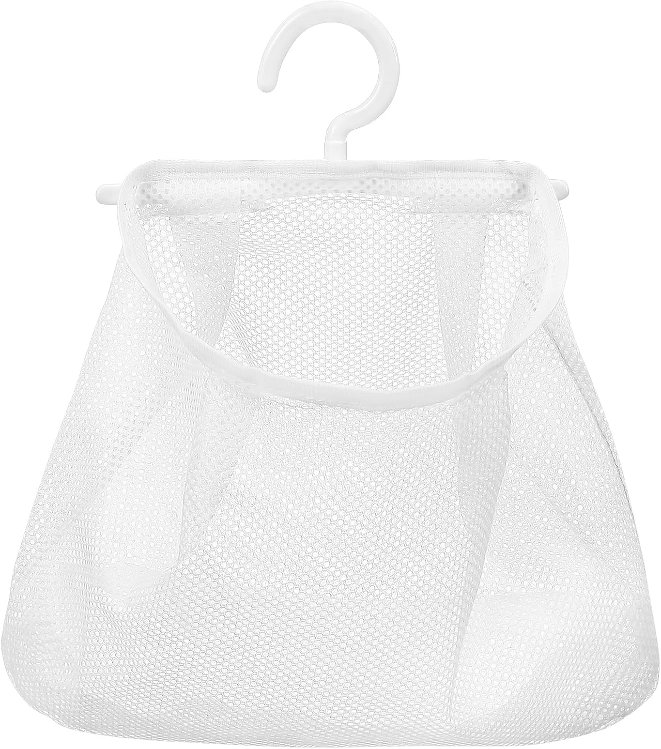 Cabilock 2pcs Multi-functional Hanging Mesh Bag Breathable Laundry Storage Bag for Bathroom Kitchen Clothespin Holder Fruit and Vegetable Pouch Hanging Organizer for Home Use
