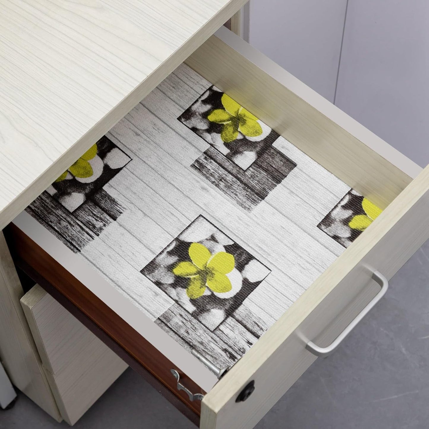 Shelf Liner 18" W x 384" L Long Non Adhesive Kitchen Drawer Liner, Waterproof Shelf Liner Durable Anti-Slip for Kitchen Cabinets