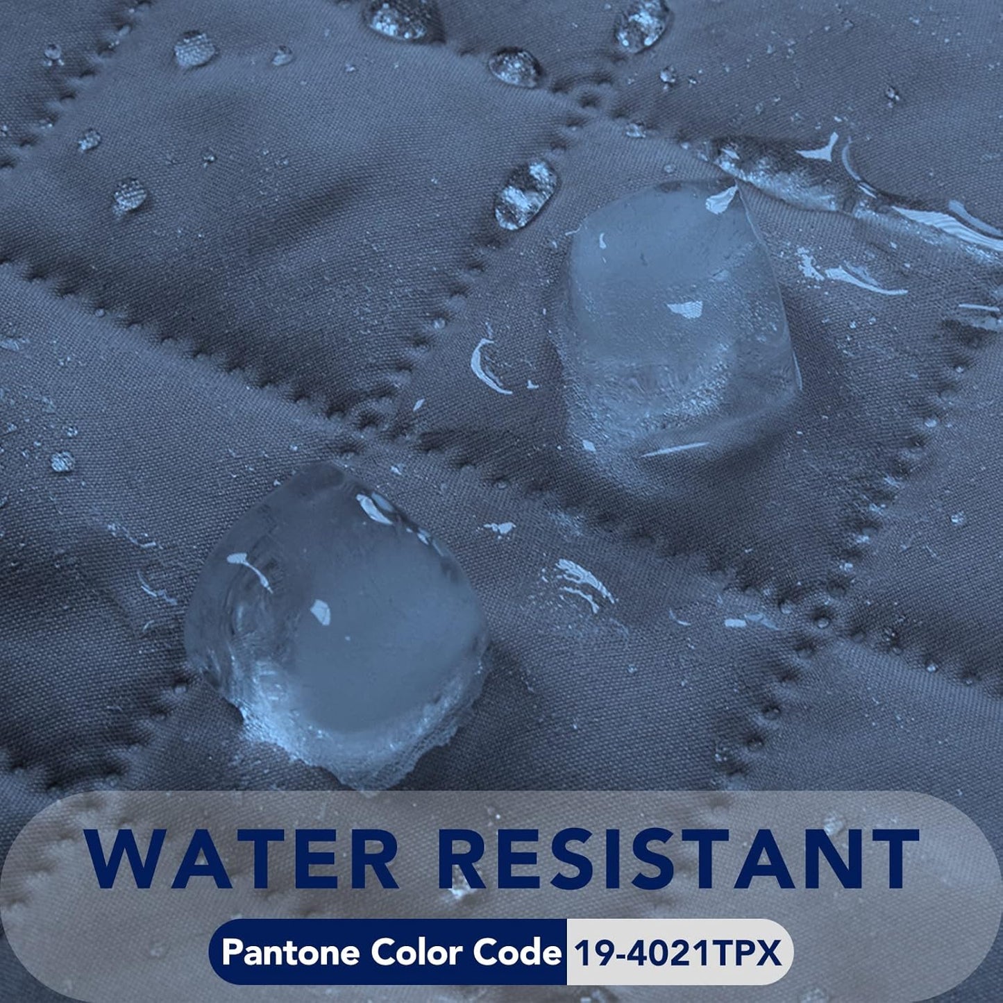 PureFit Reversible Quilted Sofa Cover, Water Resistant Slipcover Furniture Protector, Washable Couch Cover with Non Slip and Elastic Straps for Kids, Dogs (Small Recliner, Dark Blue/Light Blue)