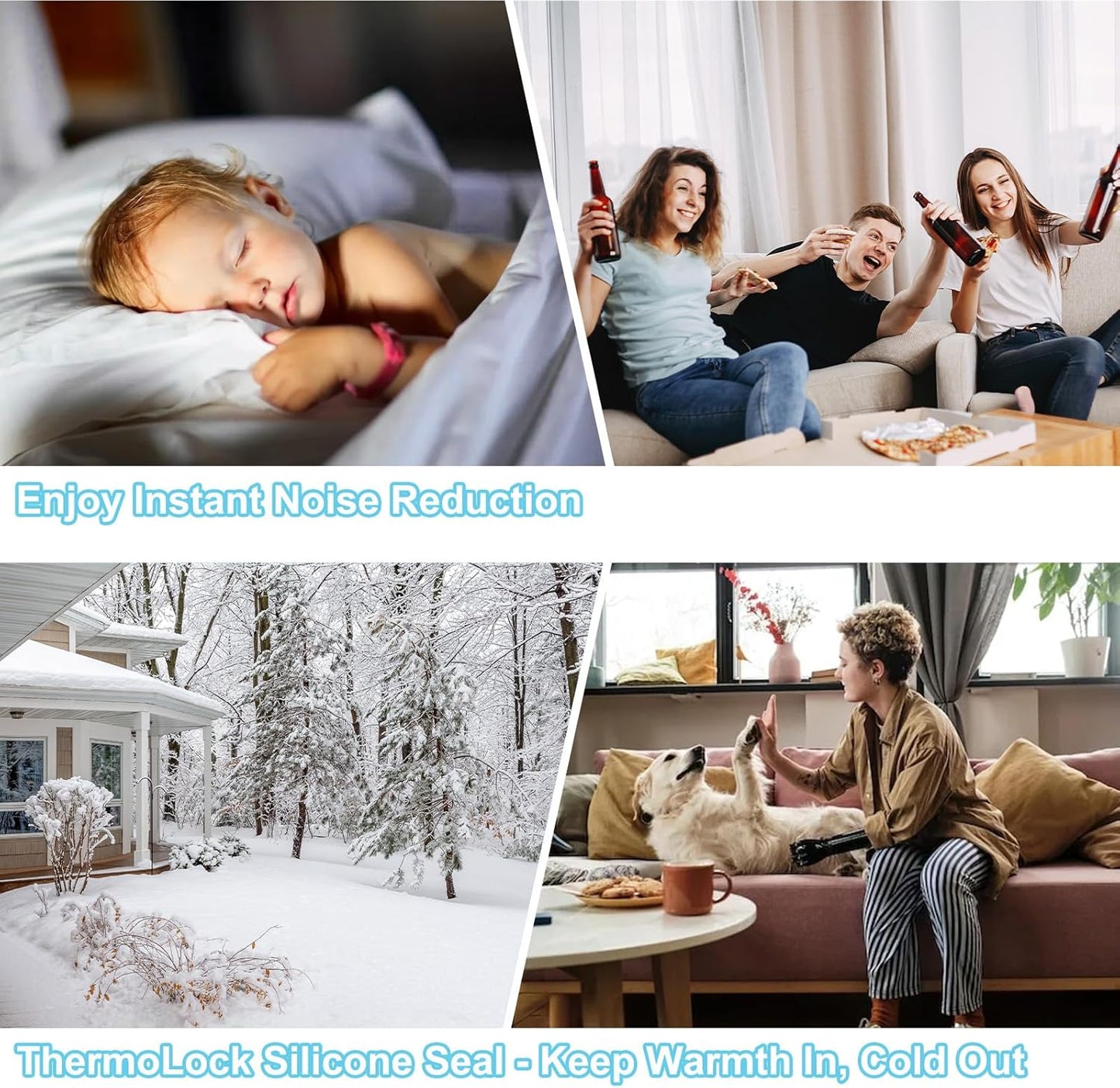 Heavy-Duty 10 ft x 3 in Weather Stripping, Extra Thick 2mm Door Draft Stopper Silicone Seal Strip for House and Glass Shower Doors for Collision and Side Gaps of Door and Windows, Black