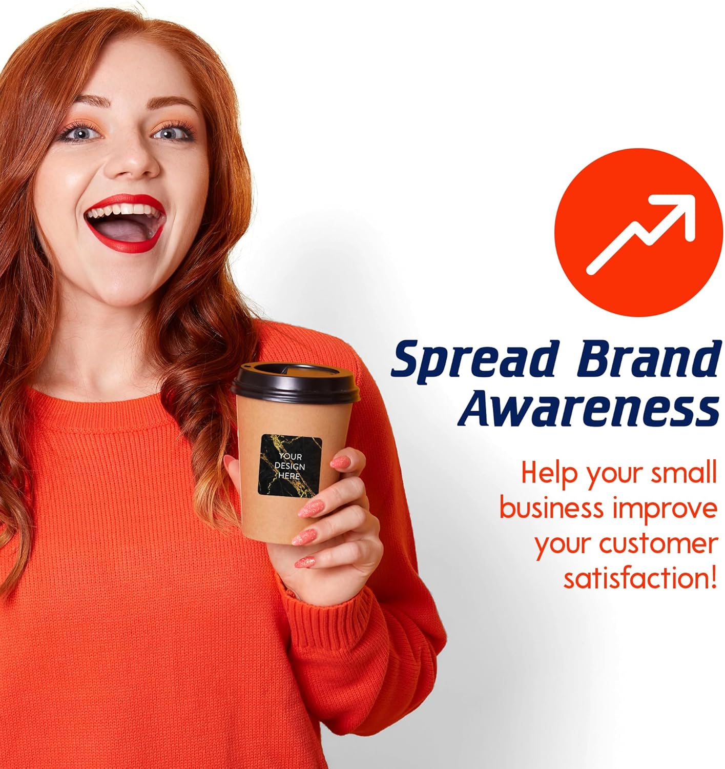 100 Custom Vinyl Stickers - Upload Your own Image, Text, Design, Logo - Personalized Logo Labels for Handmade, Packaging, Bottle, Jars, Candle, Brand Stickers (Black Gold Marble, 2x2 Square)