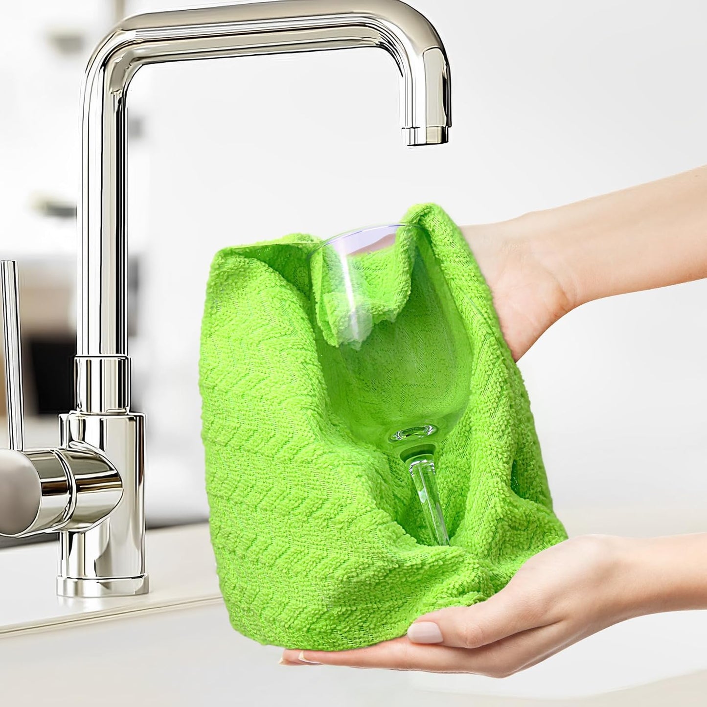 LIVOS Microfiber Cleaning Cloth Roll - 80 Pack, Reusable Paper Towels, Microfiber Towels for Cars, Super Absorbent Lint Free Cleaning Rags for House, Kitchen, Window-Wave Green, 11.5"x11.5"