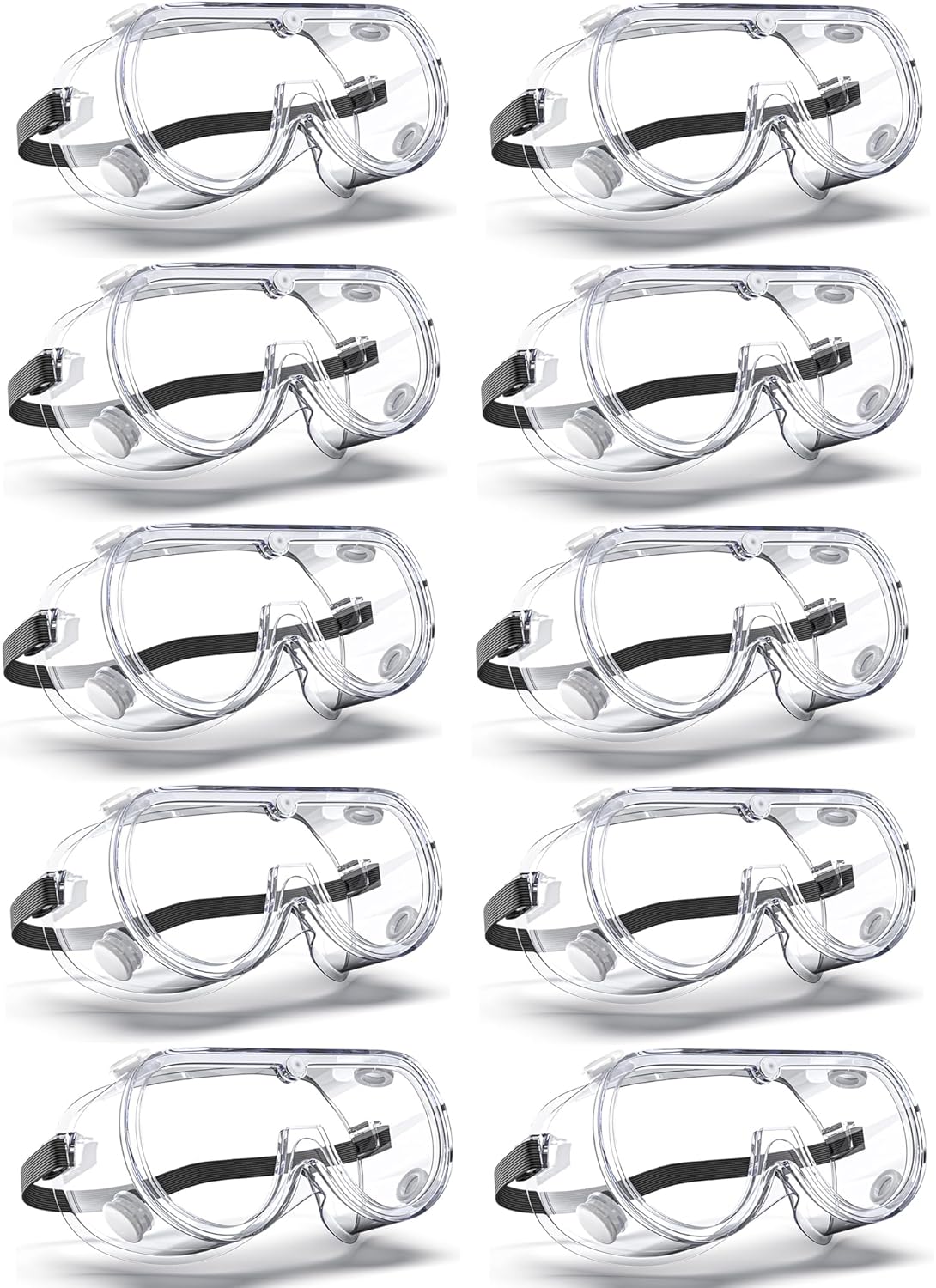 Anti-Fog Indirectly Vented Lab Safety Goggles Over Glasses