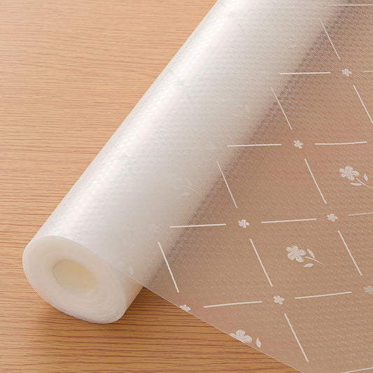 INNOLITES Shelf Liners for Kitchen Cabinets, Non Adhesive Drawer Cabinet Liner, Waterproof Oil-Proof Non-Slip Shelf Liner for Kitchen Pantry Refrigerator 17.7" x 360"