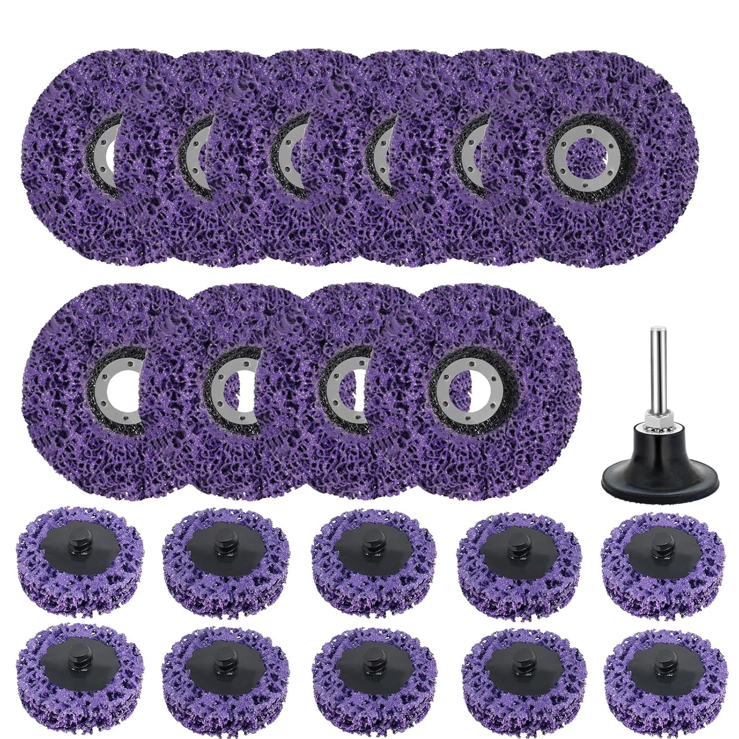 21 Pack Paint Strip Discs for Angle Grinder, 4-1/2'' x 7/8'' & 2" Rust Remover Wheel, Comprehensive Paint Stripper Disc Kit for Cleaning and Removing Paint, Welds, Oxidation