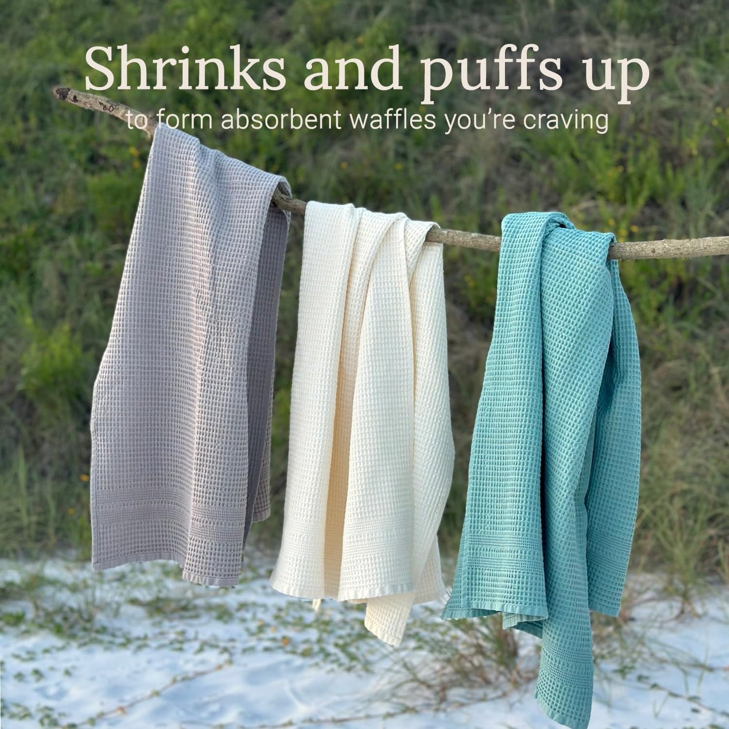 GILDEN TREE Waffle Bath Sheet Large Bath Towels Quick Dry Thin Body Towels, 40x80 Oversized Bath Towels for Adults, 2 Pack Bath Sheet Set, Classic Style (Pewter)