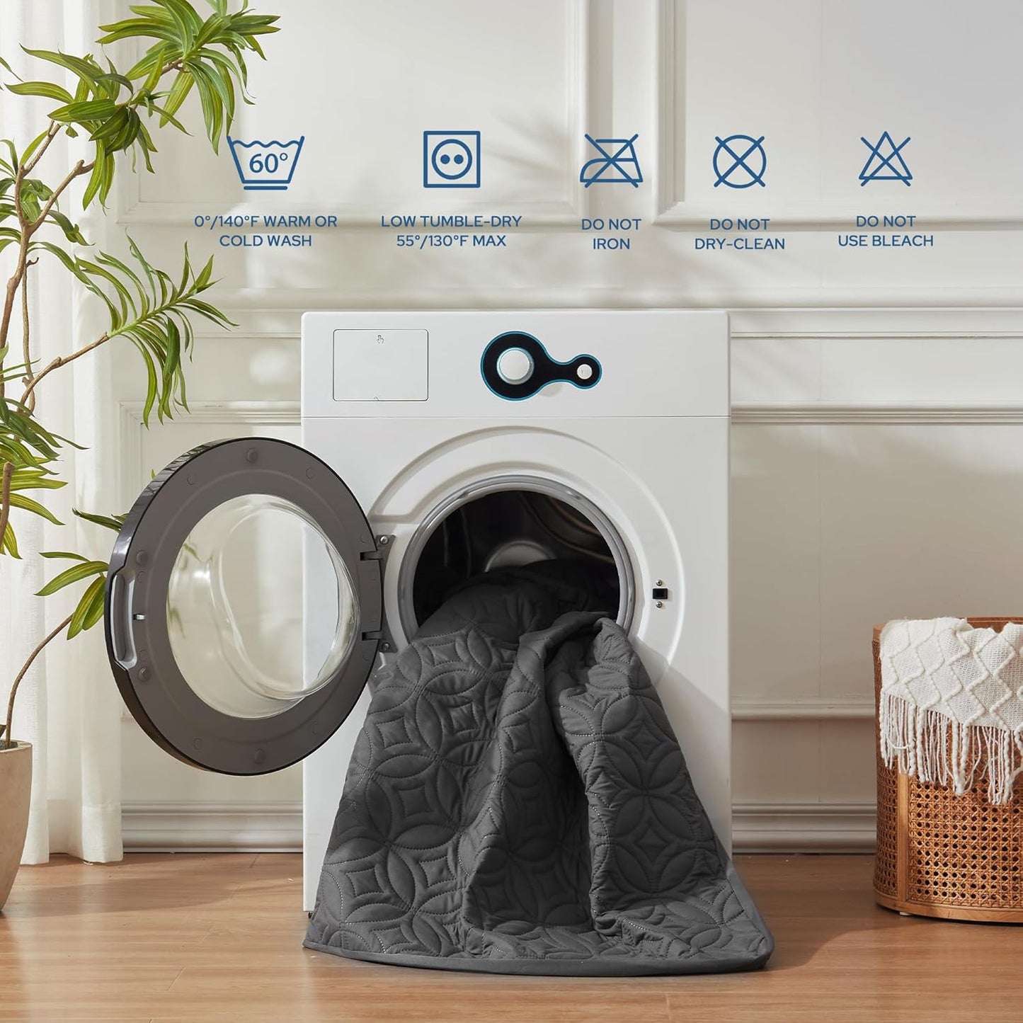 BEDLORE Waterproof Mattress Protector, Full Size Mattress Pad with Deep Pocket 6"-15" Depth, Soft Dirt-Proof Double Bed Mattress Cover for Bedroom, College Dorm, Hotel (Gray)