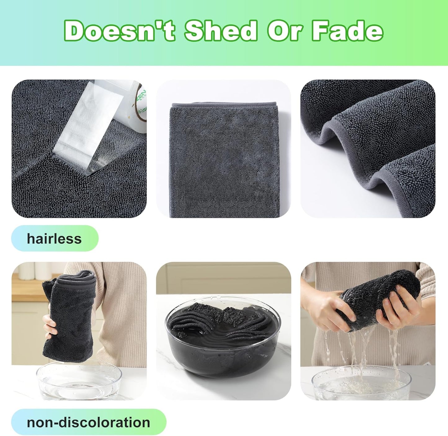 JOYMOOP Microfiber Towels for Cars, 2 Pack 35.4" x 23.6" Car Drying Towel, Dark Gray Reusable Car Towel, Quick Drying Car Microfiber Cleaning Cloth for RVs, SUVs, Trucks