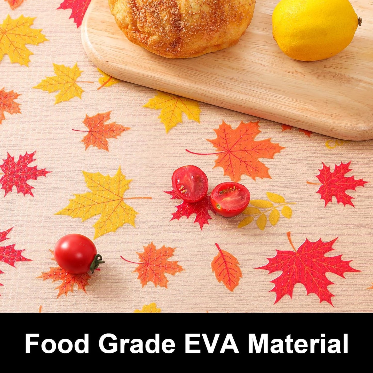 Cooyes Shelf Paper for Kitchen Cabinets Non Adhesive, Waterproof & Oil-Proof Kitchen Drawer Liner for Refrigerator Drawer Fridge Cupboard, (23.6 Inch W x 236 Inch L, Pumpkin Orange)