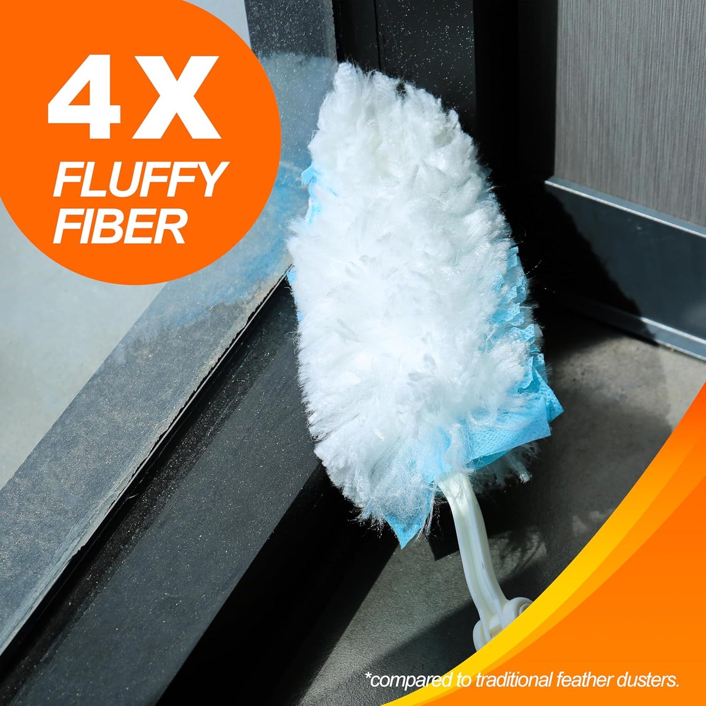 20 Duster Refills & 2 Handle for Cleaning Home & Car, Heavy Duty Multi Surface Duster Refills for Office, Blinds