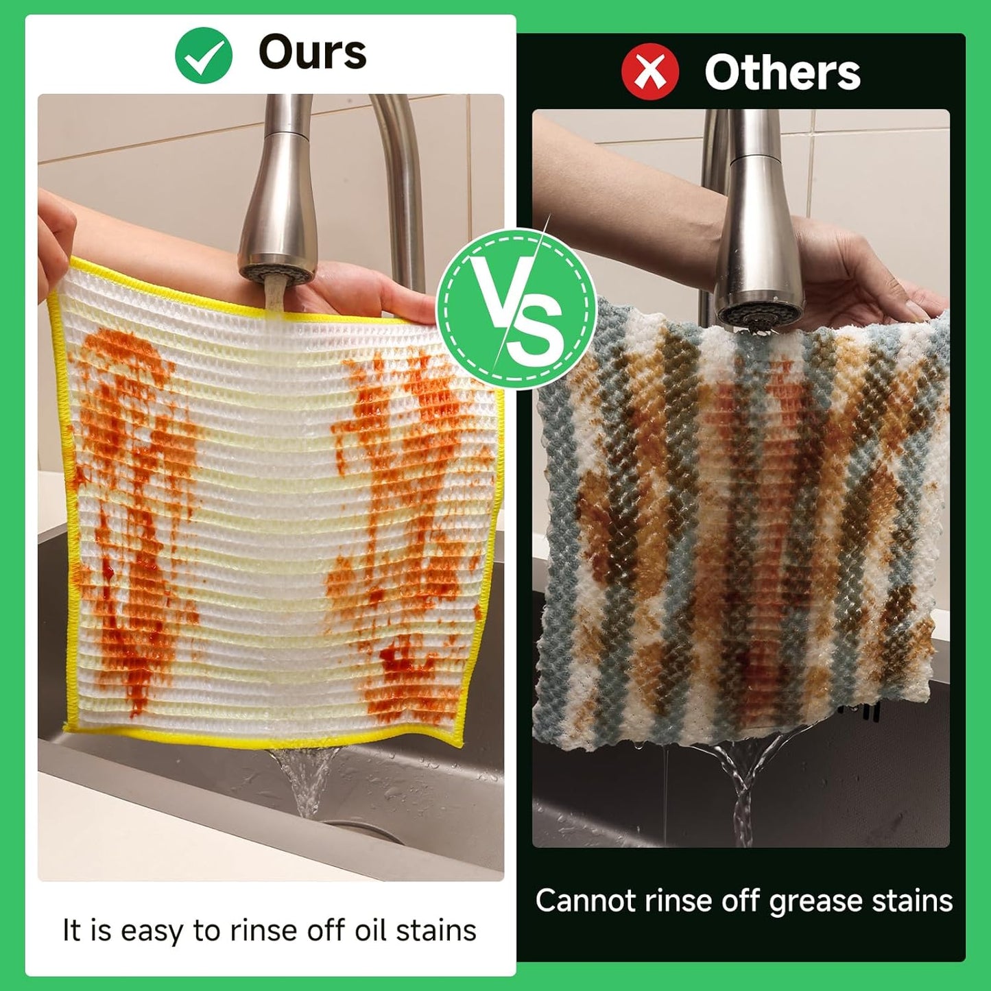 Wood Fiber Cleaning Cloth-15pcs, Super Absorbent Cleaning Cloth, No Oil Stains, Household No Stripe Cleaning Cloth for Car Kitchen Household, Multifunctional Cleaning Towel, Size:11.5x11.5in