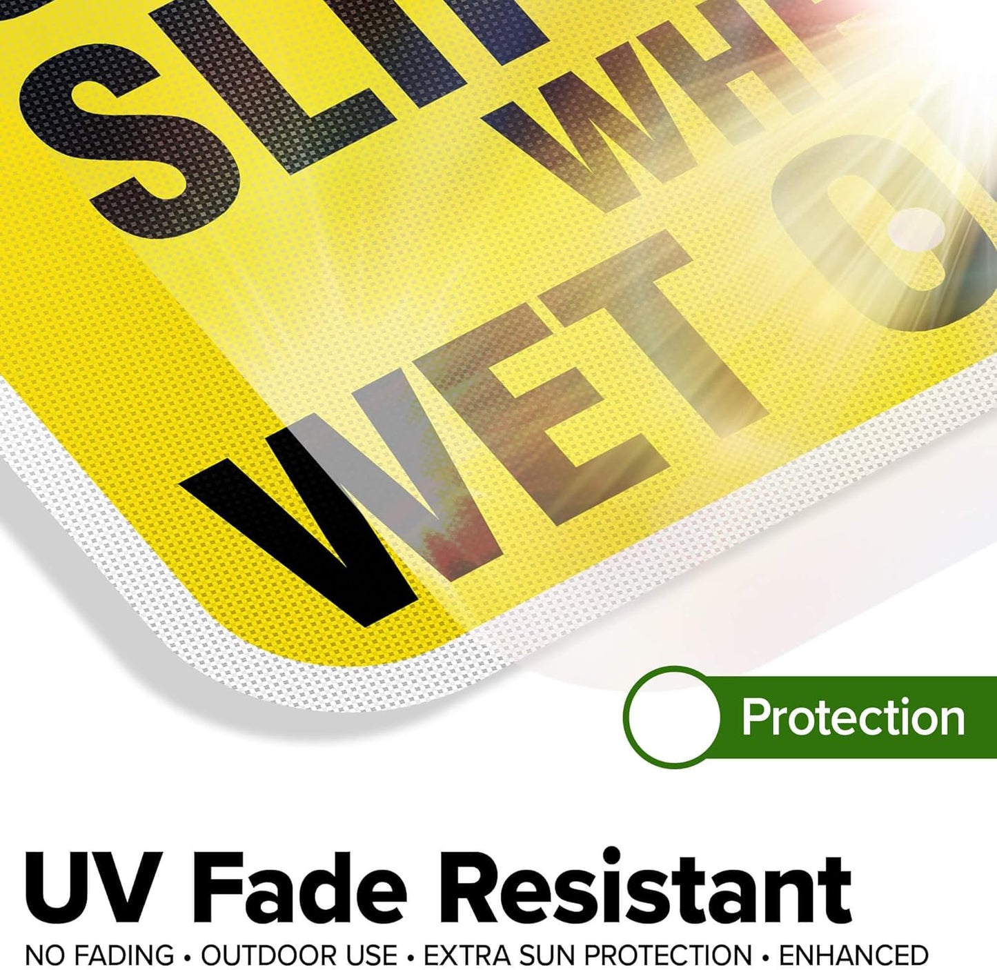 Caution Slippery When Wet Sign or ICY Sign, 12"x18" Aluminum Reflective, Indoor/Outdoor Use, USA MADE By My Sign Center