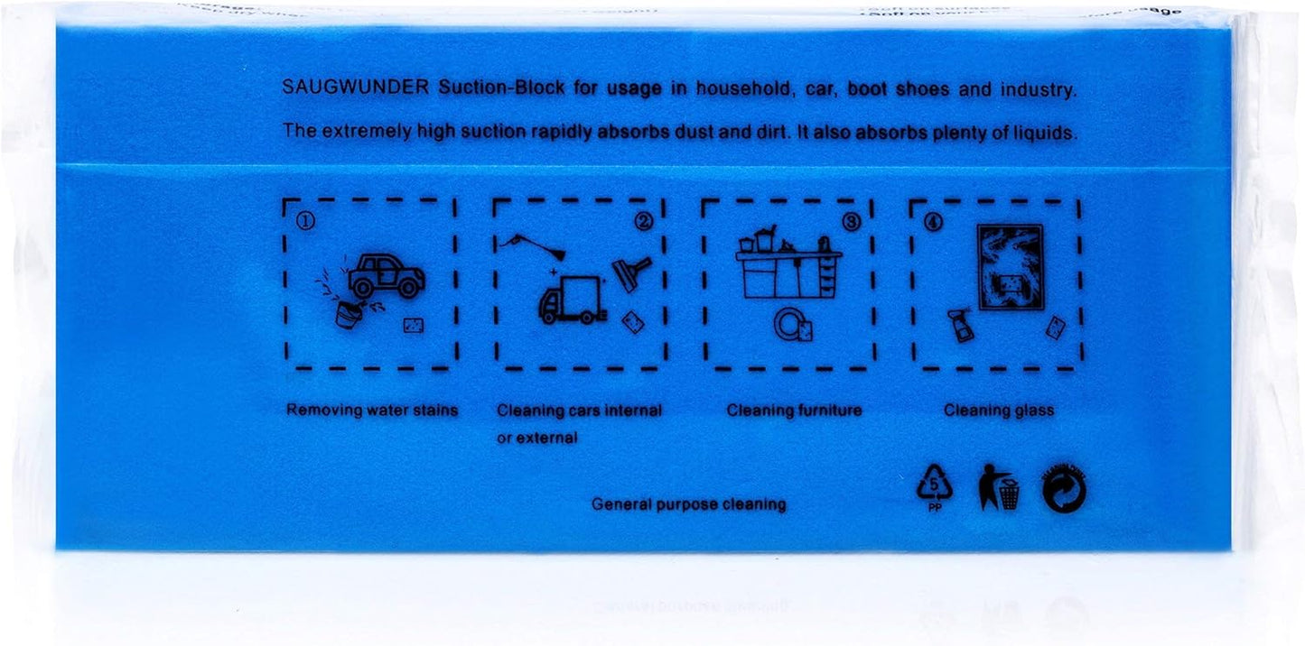 Cleaning Sponge Super Absorbent Water Durable ^~ You Know 17.5×7.5×3.5 cm[6.9 x 3 x 1.38 inches] Use for Household Clean Cars/Boats The dust and Dirt on Furnitures,Bathtubs&etc. (Blue)