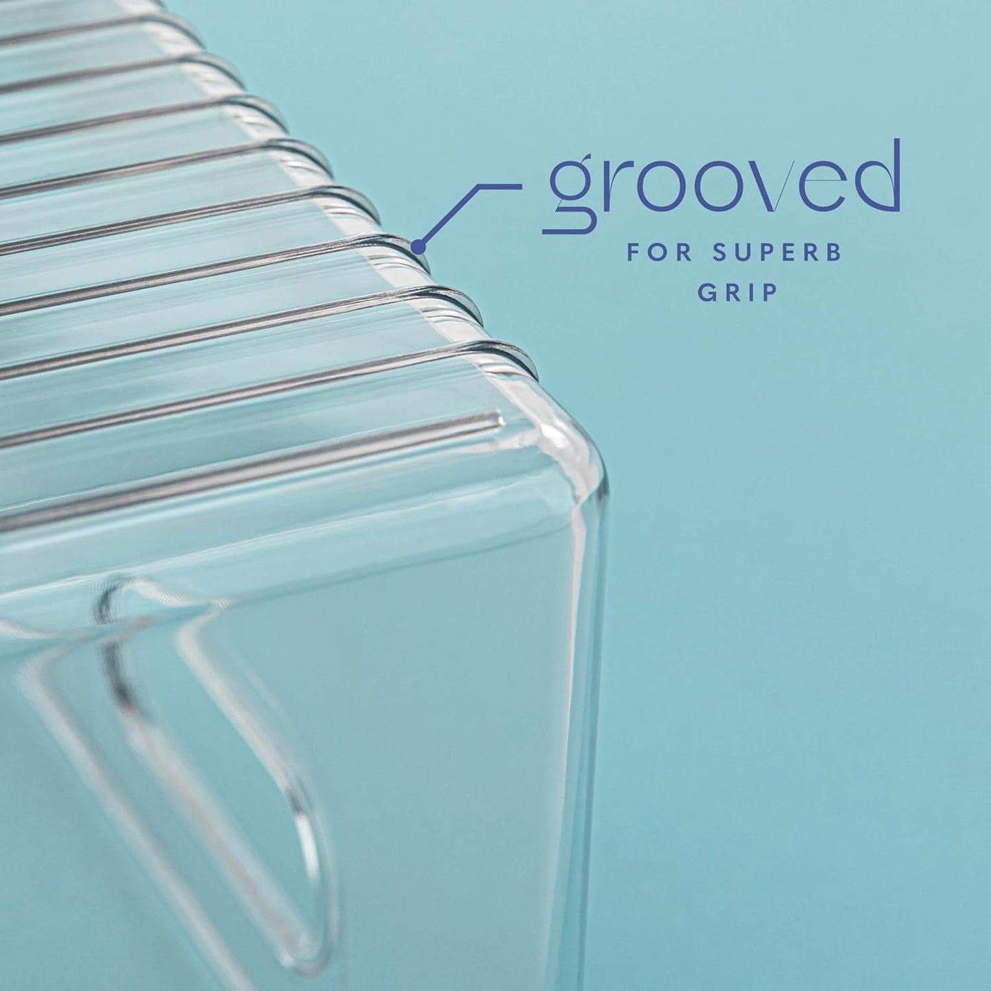 Plastic Food Storage 4 Pack Clear Container Bin with Handles for Organizing Kitchen, Pantry, Refrigerator, Freezer, Pantry, Cabinet, Closet, Bathroom. 16”x6”x5”