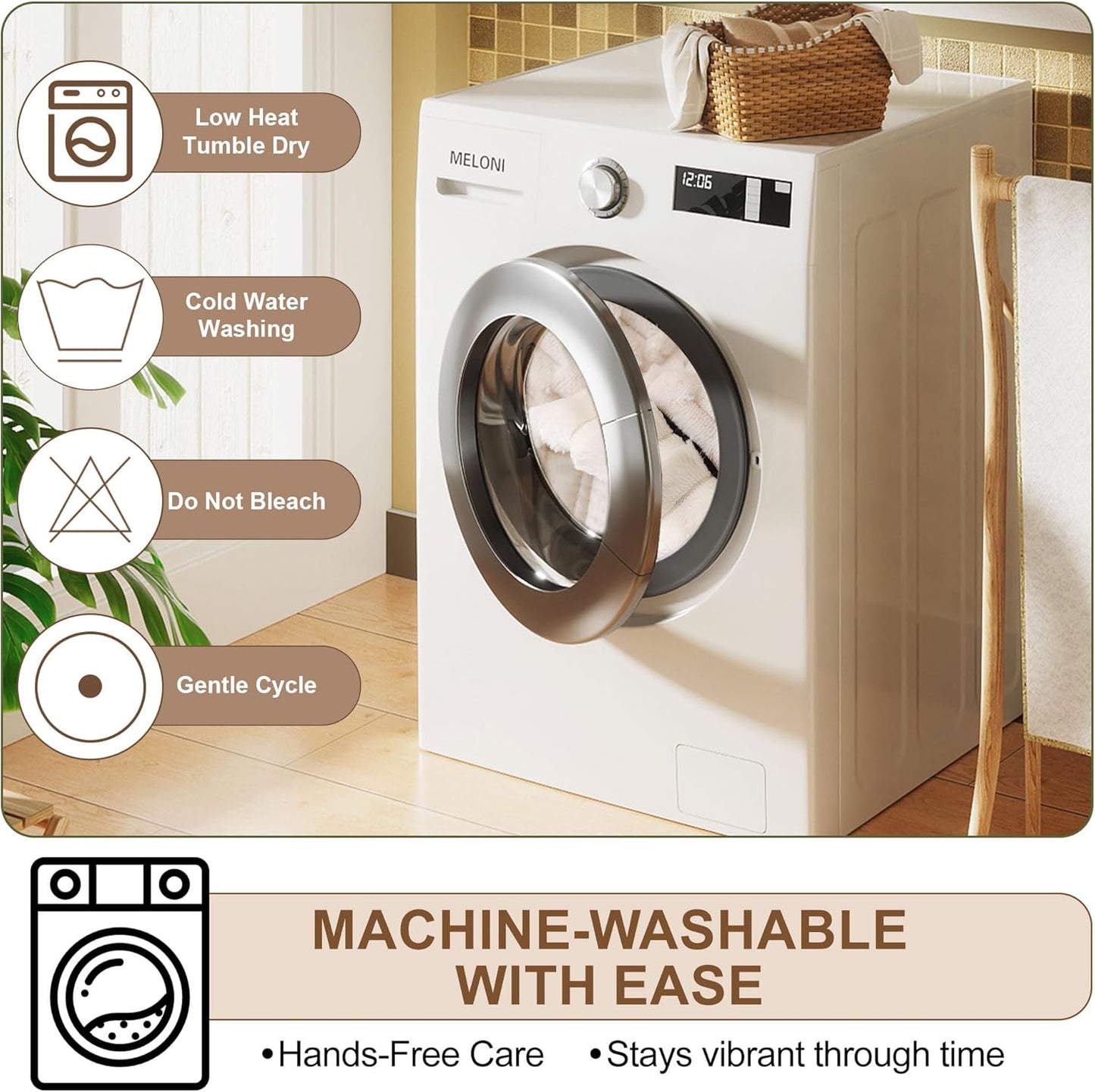 OTOB Couch Cover for Dogs Washable, Non Slip Plush Fuzzy Sofa Covers for 3 Cushion Couch Kids Pet Friendly, All Seasons Soft Cozy Furniture Protector Sofa Slipcovers (Cream, 31.5" x 82.7")