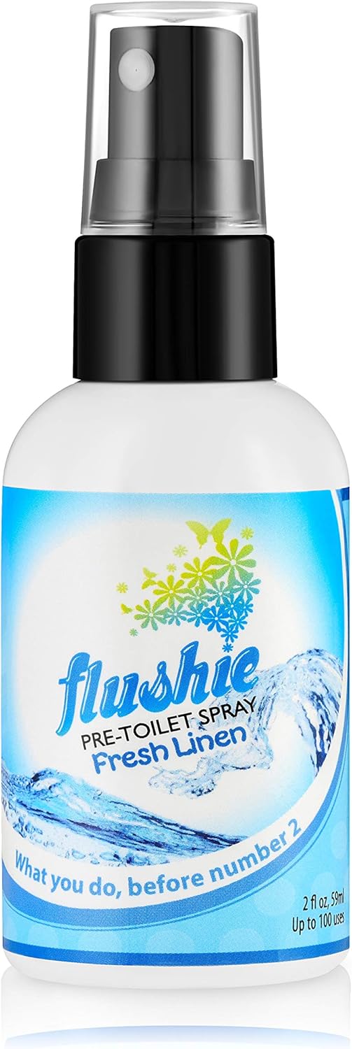 Flushie Pre-Toilet Sprays for Poop Travel Size Toiletries Bathroom Spray for Poop Spray for Toilet Deodorizer Traveling Essentials Poop deodorizer Poop Odor eliminator