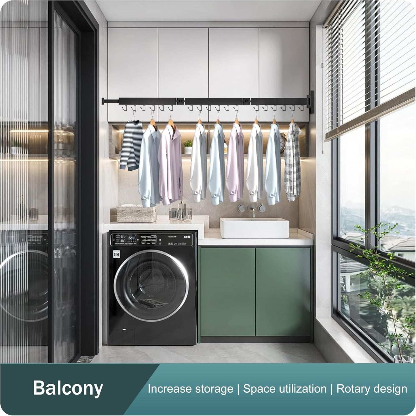 Clothes Drying Rack Wall Mounted,Drying Rack Clothing,Laundry Drying Rack,Wall Mount Clothes Hanger Rack,Laundry Rack Folding,Retractable Clothing Rack,Collapsible Clothes Hanging Rack