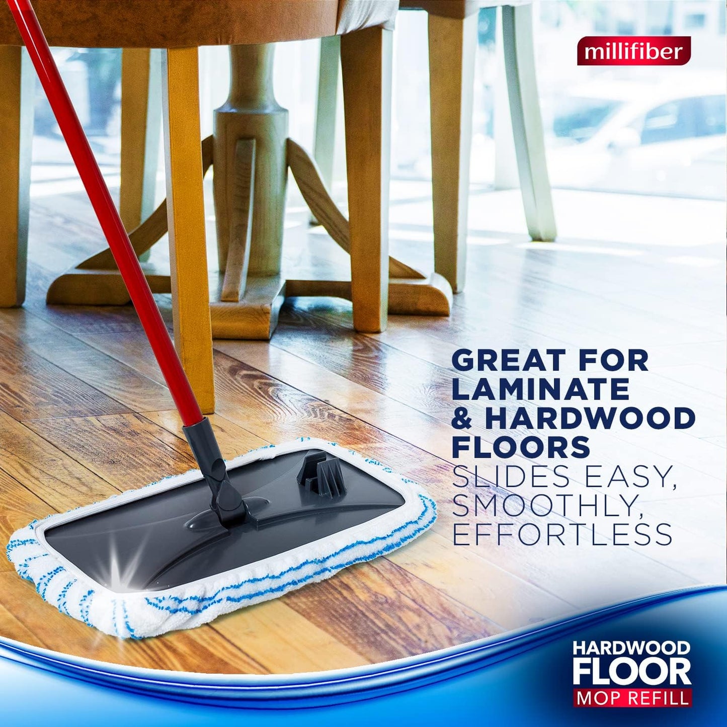 Microfiber Mop Refills 15x8 Inches, 12-Pack (Mop is Not Included)