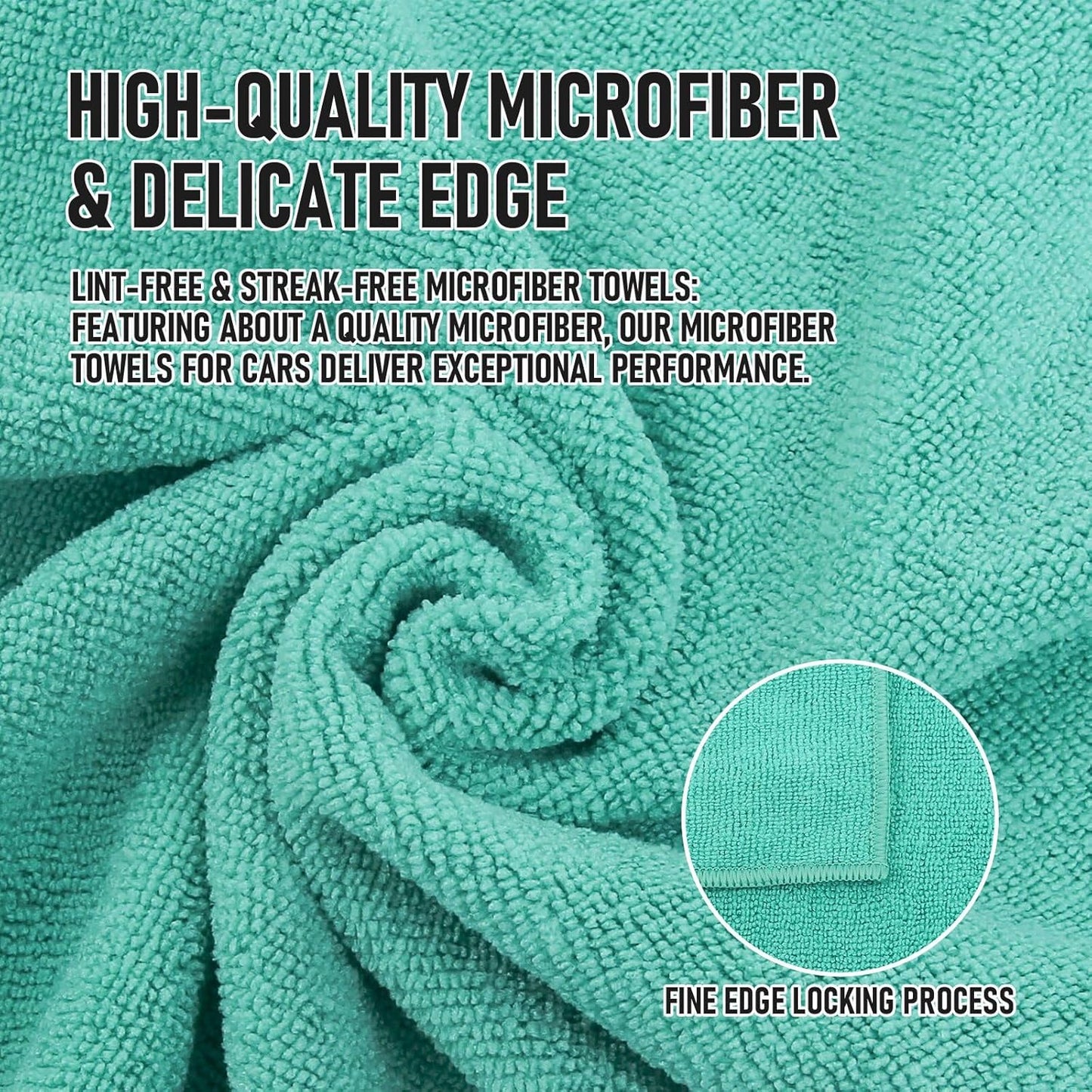 Tricol Clean Microfiber Cleaning Cloth, 16in*16in, 12 Pack Ultra-Thick Cleaning Rags, Super Absorbent, Lint Free & Streak Free Cleaning Towels for Car, House, Kitchen, Office