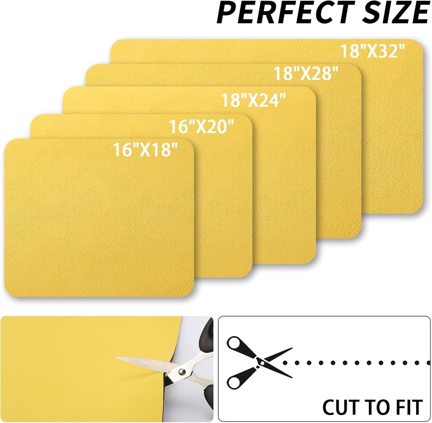 Dish Drying Mat for Kitchen Counter, Heat Resistant Drainer Mats with Non-slip Rubber Backed, Hide Stain Kitchen Super Absorbent Draining Mat, Easy to Clean Dish Rack Pad, Yellow 18"x32"