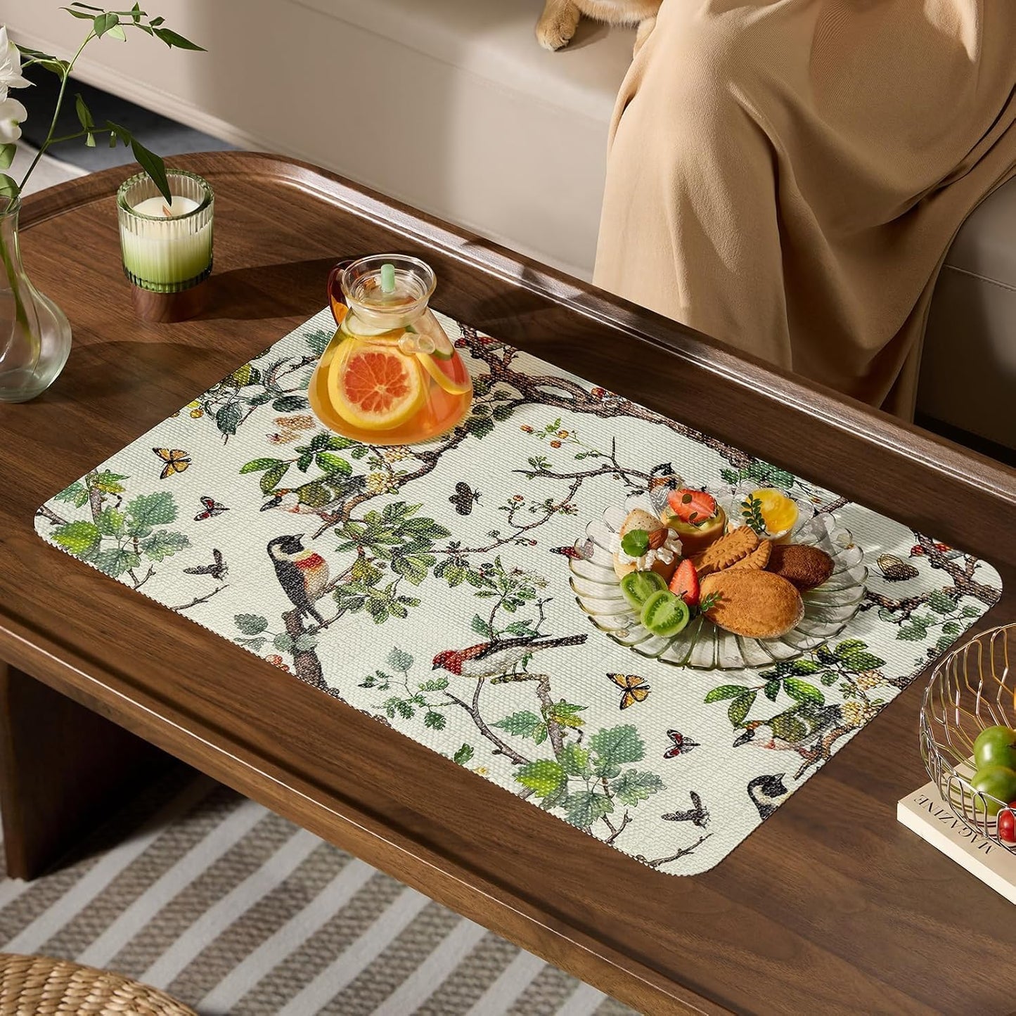 Shelf Liner for Kitchen Cabinets Non Adhesive Drawer Liner,Cabinet Liner for Shelves,Non Slip Kitchen Drawer Liners for Dresser,Waterproof Shelf Paper for Refrigerator,Cupboard,15.7In x 10FT