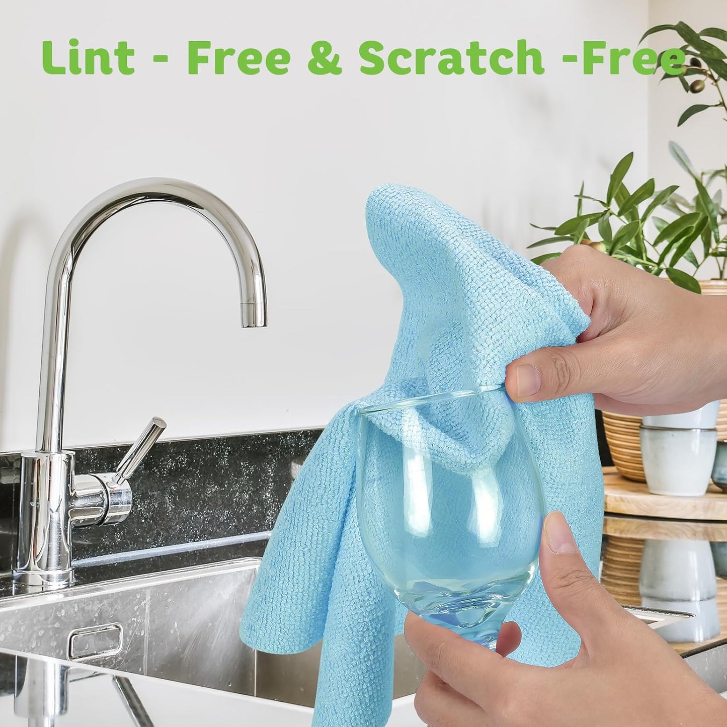 Matthew Microfiber Cleaning Cloth Roll 72Pack (12" x 12") Reusable Paper Towels&Washable Tear Away Towels,Ultra Water Absorbent Lint&Streak Free Cleaning Rags for Glass,Dishwash,Bathroom,Cars-Blue