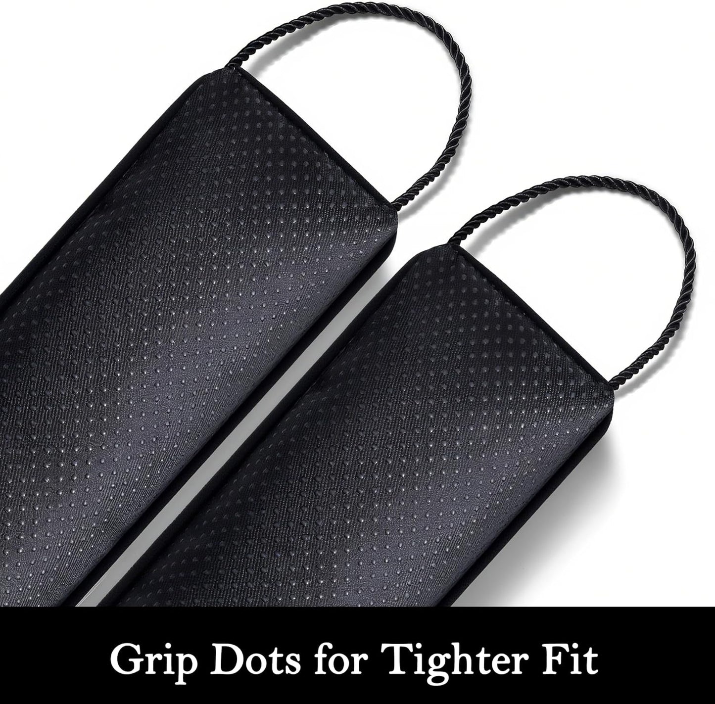 Sunolga 2-Pack 36" Door Draft Stopper Blocks Hot and Cold Air with Removable Washable Cover for Gaps Up to 3", All-Season Seal for Noise, Wind, Door Sweep for Bottom of Door, Home Essentials, Black