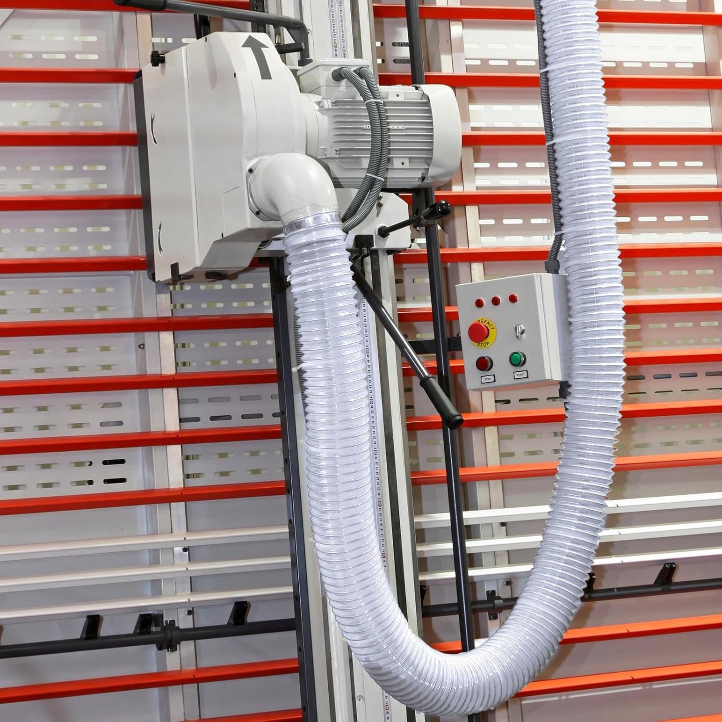 2.5 inches 30 ft PVC Dust Collection Hose with Stainless Steel Clamps Set Flexible Clear Vacuum Puncture Resistant Fume Hose for Vacuums Cleaner Fume Dust Collection System