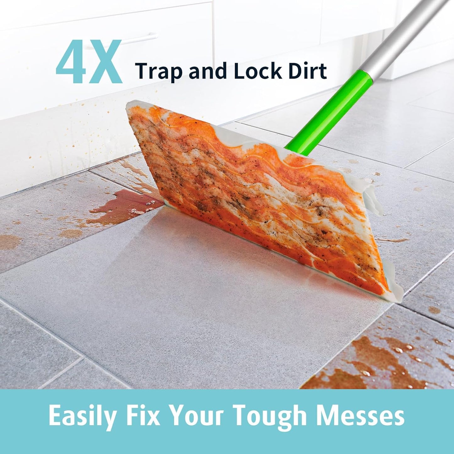 AIR U+ Wet Pads Refill for Swiffer Sweeper Wet Mopping Cloth, Unscented Disposable Floor Cleaning Wipes, 30 Count