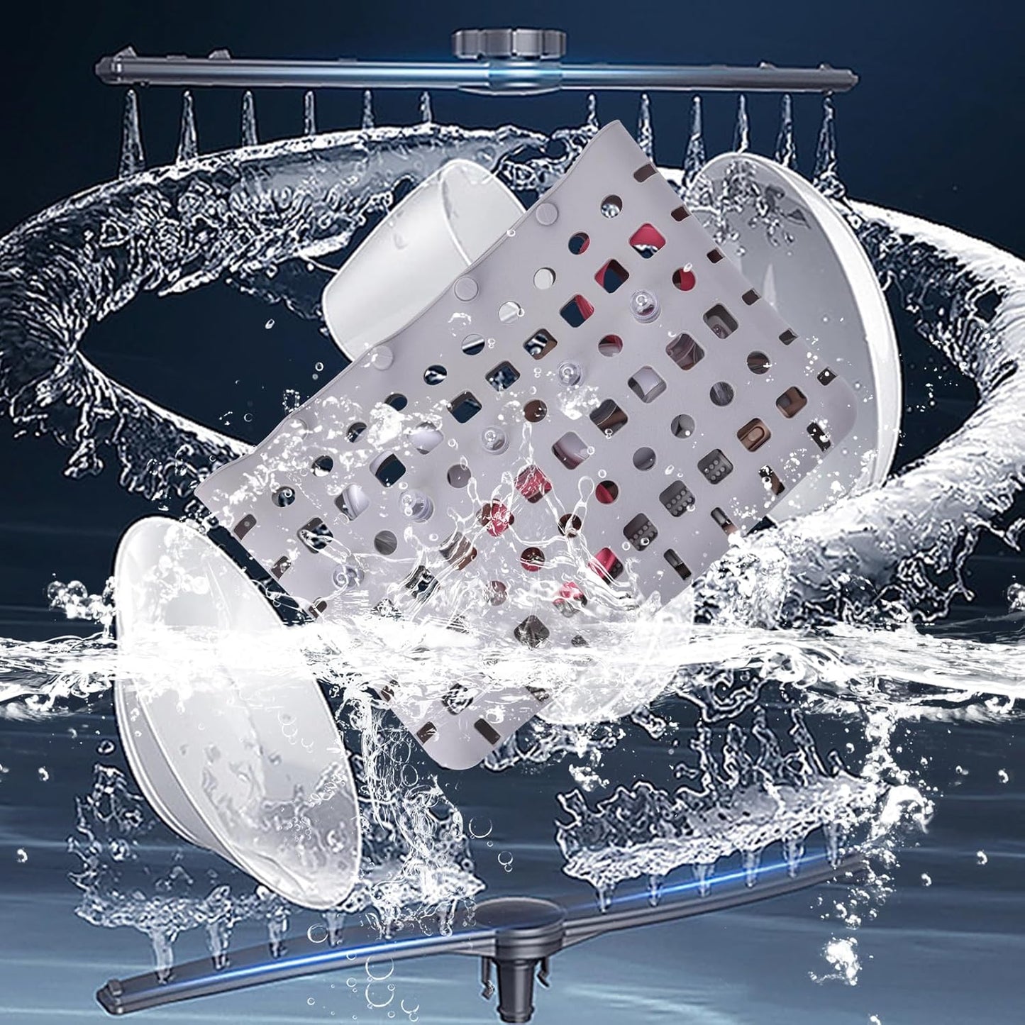 Baby Bottle Drying Rack:Space Saving Standing Drying Rack for Baby Bottles and Pump Part Cleaning,be Equipped with Bottle Brush (Blue)