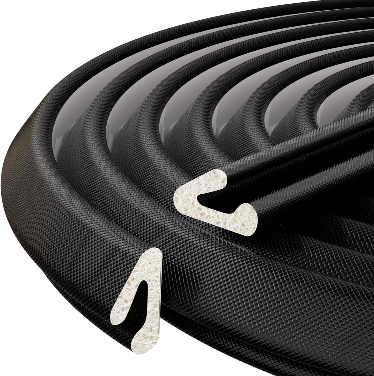 V-Shaped Weather Stripping Door Seal, 33FT Draft Stopper for Doors/Windows, Gaps, Dustproof, Soundproof & Thermal Insulating, Noise-Reducing, Light-Blocking Door Gap Filler