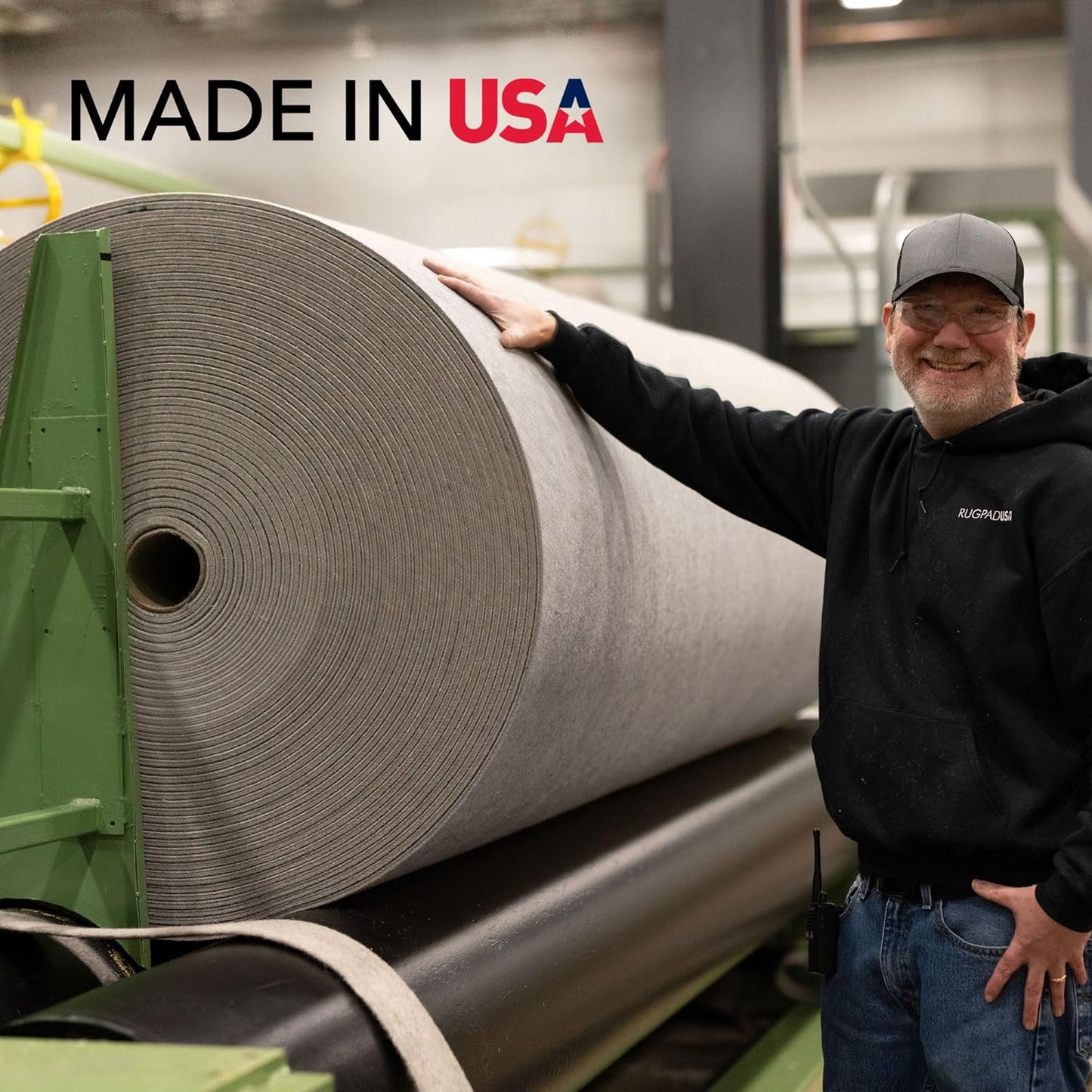 RUGPADUSA - Eco-Plush - 7'x10' - 3/8" Thick - 100% Felt - Extra Cushioned Rug Pad - Available in 3 Thicknesses, Many Custom Sizes