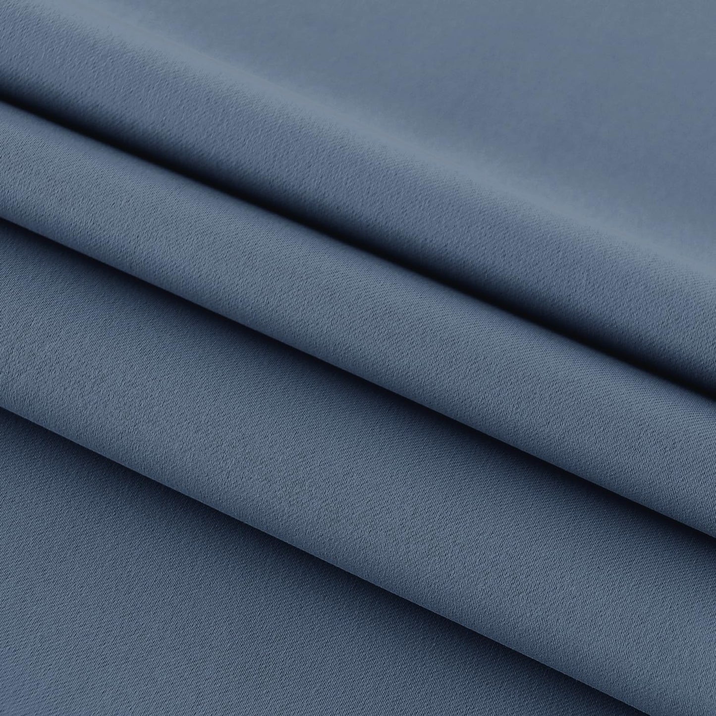 DWCN French Door Curtains – Rod Pocket Thermal Blackout Curtain for Window/Patio Doors/Doorways/Classroom/Kitchen for Privacy, 54W by 40L Inches, 1 Panel with Tieback, Dusty Blue