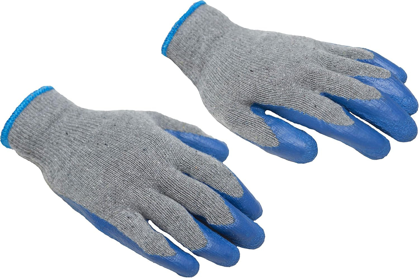 G & F Products 12 Pairs Medium Rubber Latex Double Coated Work Gloves for Construction, gardening gloves, heavy duty Cotton Blend,Blue,3100M
