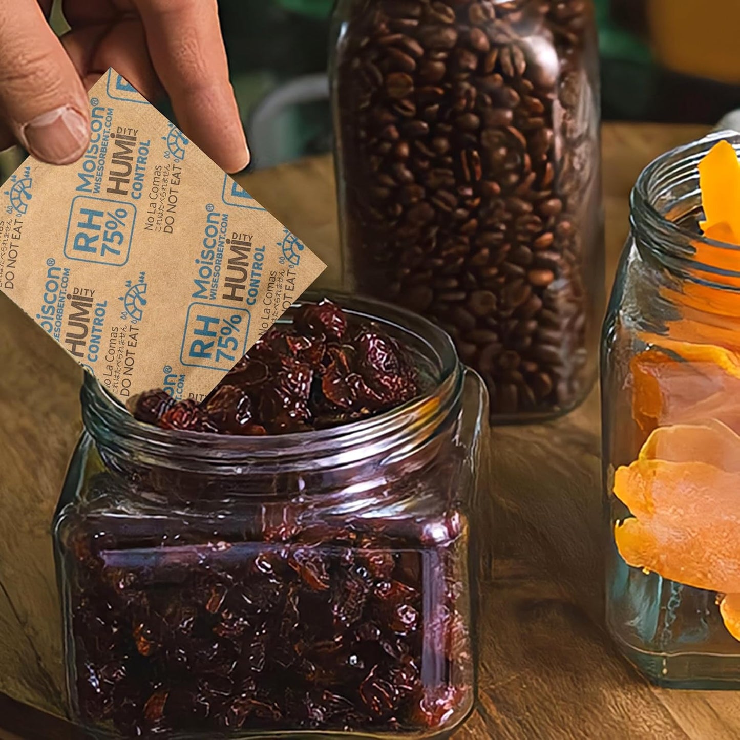 75% RH 8 Gram Two-Way Humidity Control Packs for Storing Up to 5 Items, 15 Pack Size 8 Moisture Control Packets Individually Wrapped for Small Non-Plastic Travel Cases