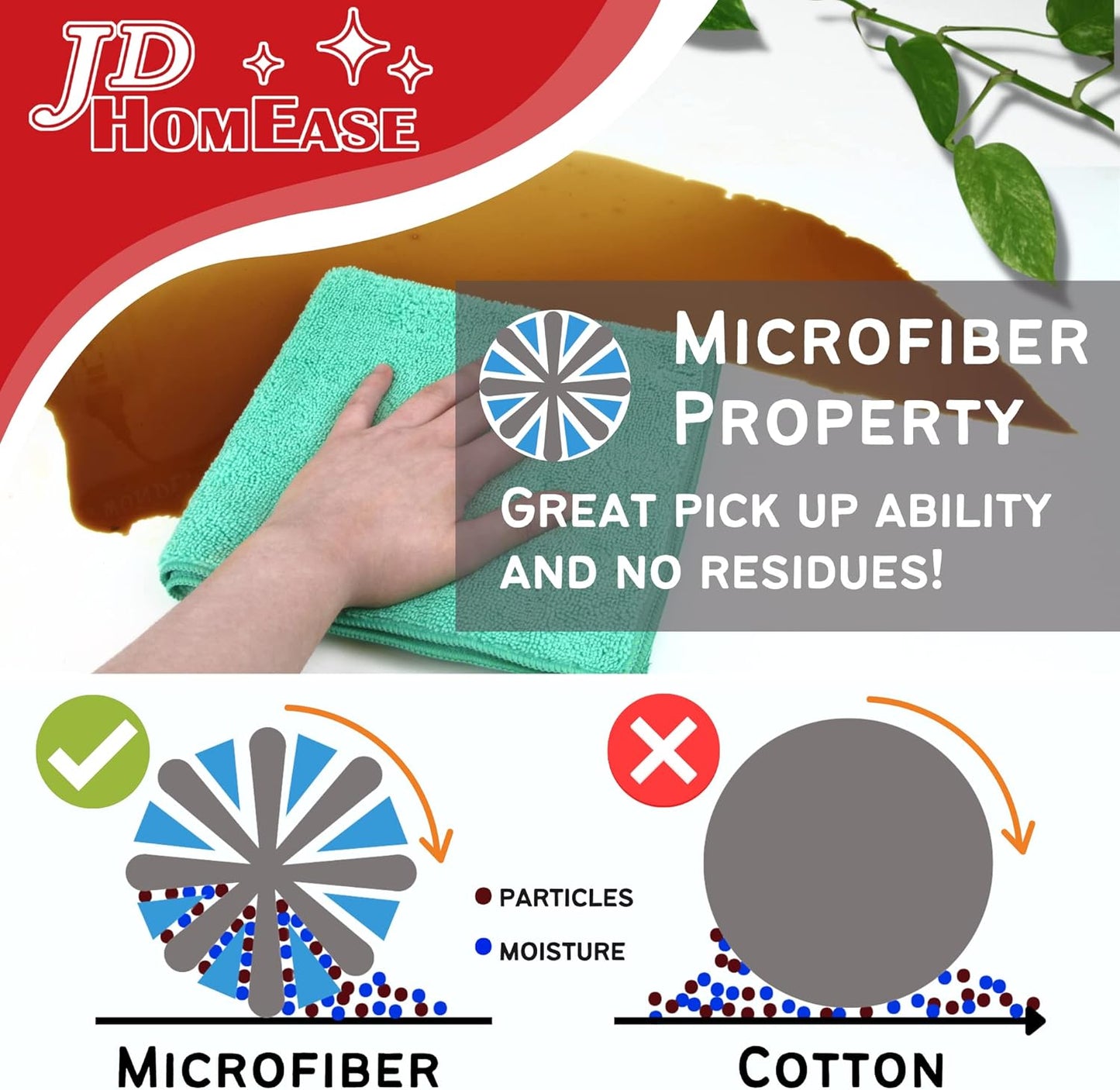 Microfiber Cleaning Cloths,120 Pack, 16"x16", All-Purpose, Softer, Highly Absorbent, Lint-Free, Reusable, Washable Pro Towels, Black, for House, Kitchen, Bathroom, Car, Office