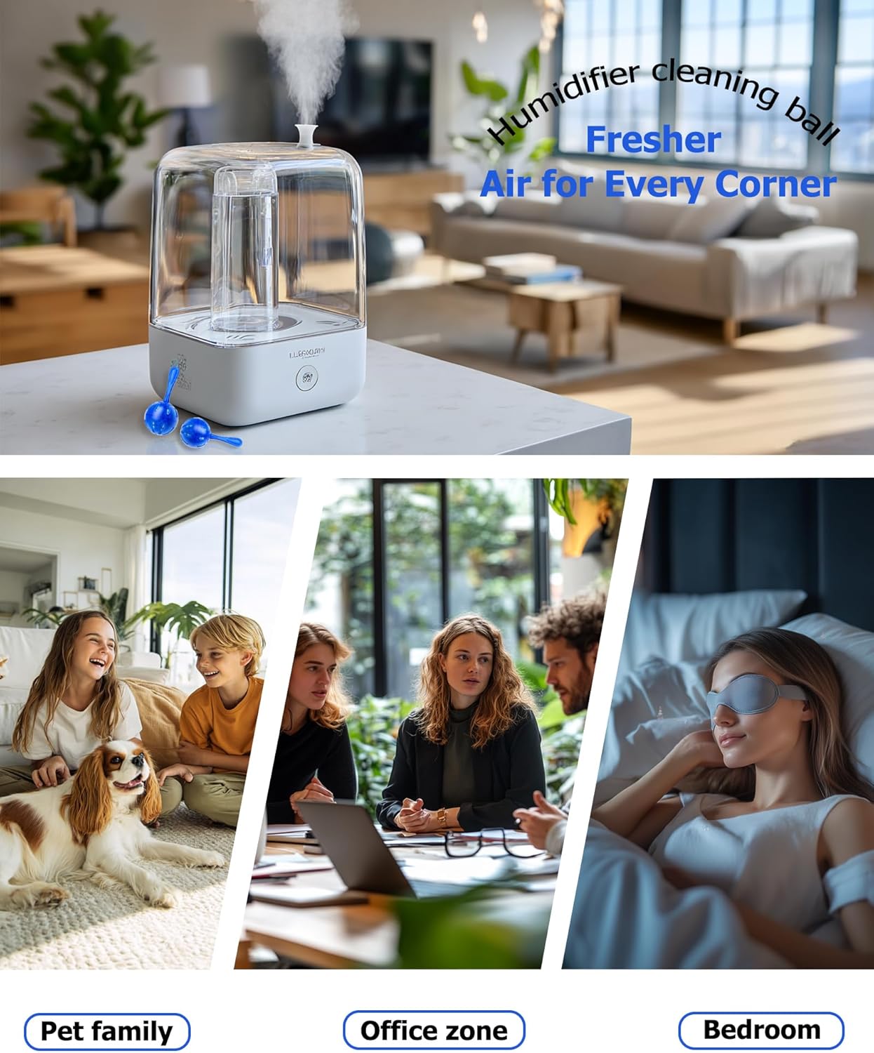 Humidifier Cleaner Anti-Scale Balls: Stop White Dust, Extend Humidifier Life, Prevents Hard Water Build-Up, Easy Use, 16 Pack