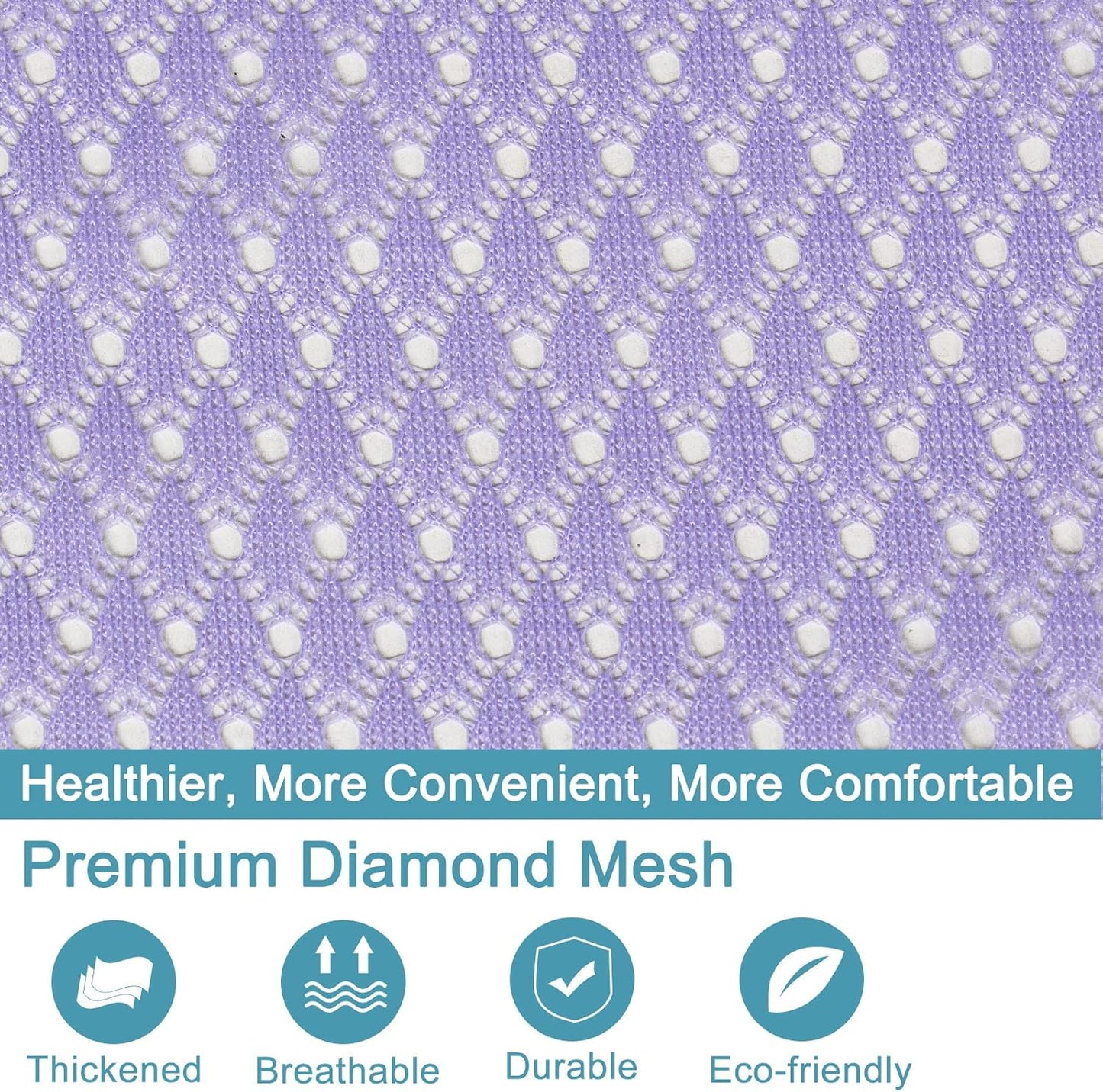 Polecasa Heavy Duty Large Mesh Laundry Bags with ID Tag and Locking Drawstring Closure - 2 Pack, 24 x 36 inches - Laundry Hamper Liner, Washable Laundry Bag for Travel, Sports, Dorms (Purple)