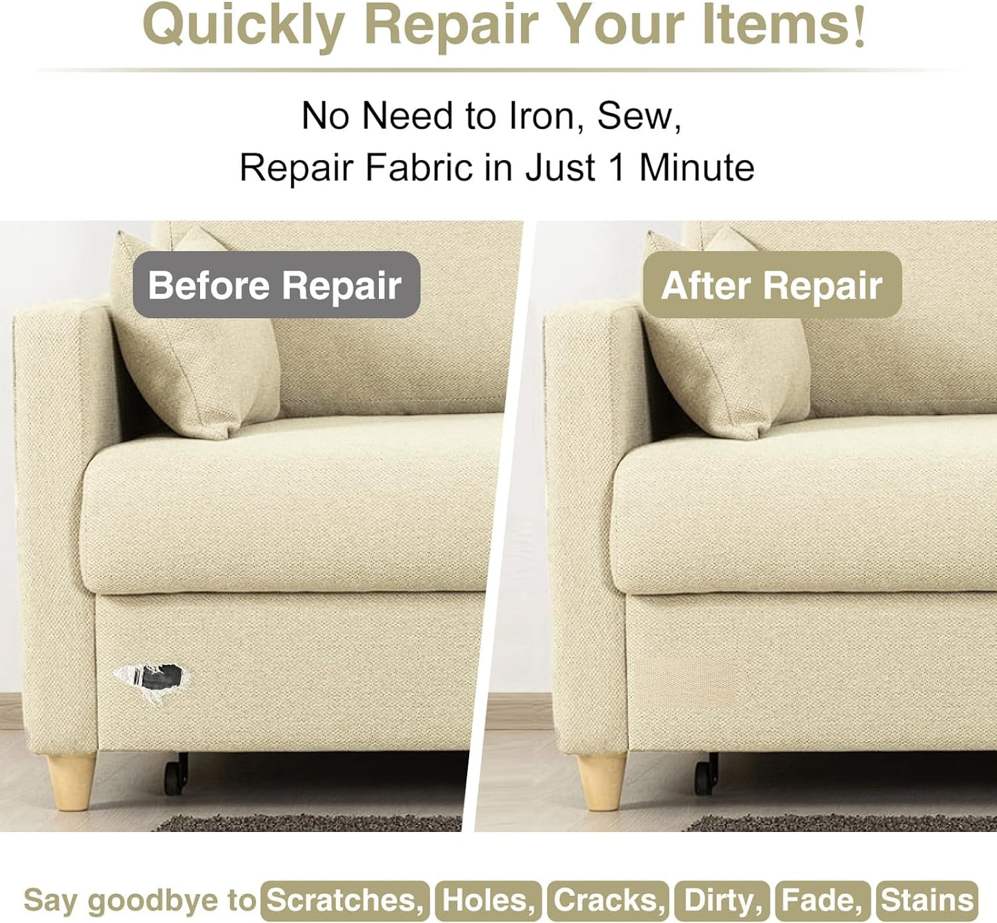 Canvas Repair Tape 4×70 Inch Waterproof Self-Adhesive Fabric Repair Patch for Repairing Boat Covers,Tents,Patio Umbrellas,Car Seats,Luggage,Sofas.(Dark Green)