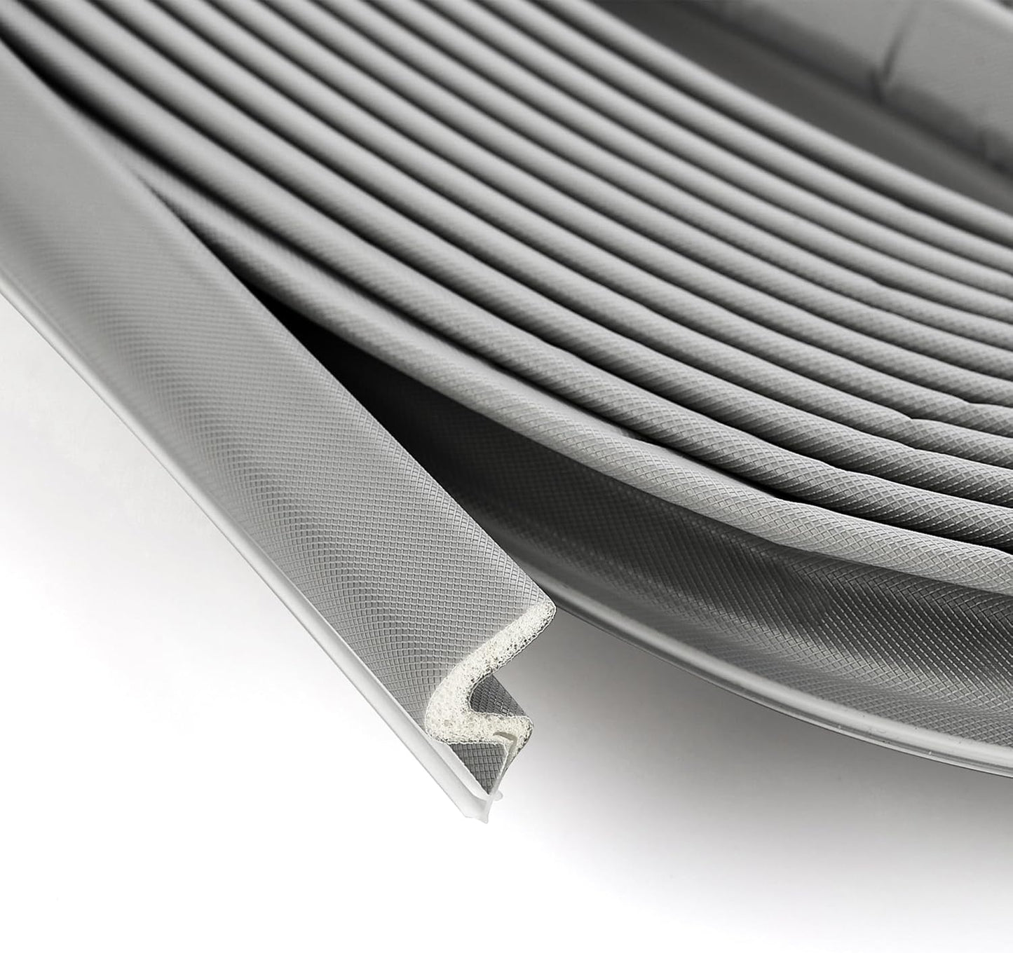 Weather Stripping Door Seal Strip Soundproof Q Foam Tape, Exterior Door Insulation Strip for Large Gap, Easy to Install(Grey, 26FT)