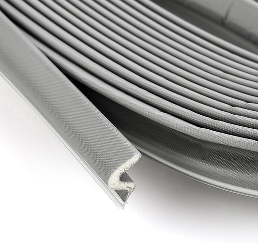 Weather Stripping Door Seal Strip Soundproof Q Foam Tape, Exterior Door Insulation Strip for Large Gap, Easy to Install(Grey, 26FT)