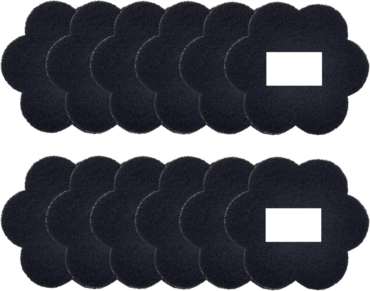 12-Pack Universal Trash Can Odor Absorbing Filters, Activated Charcoal Deodorizer for Trash Cans, Compost Buckets, Countertop and Recycle Bins (Flower)